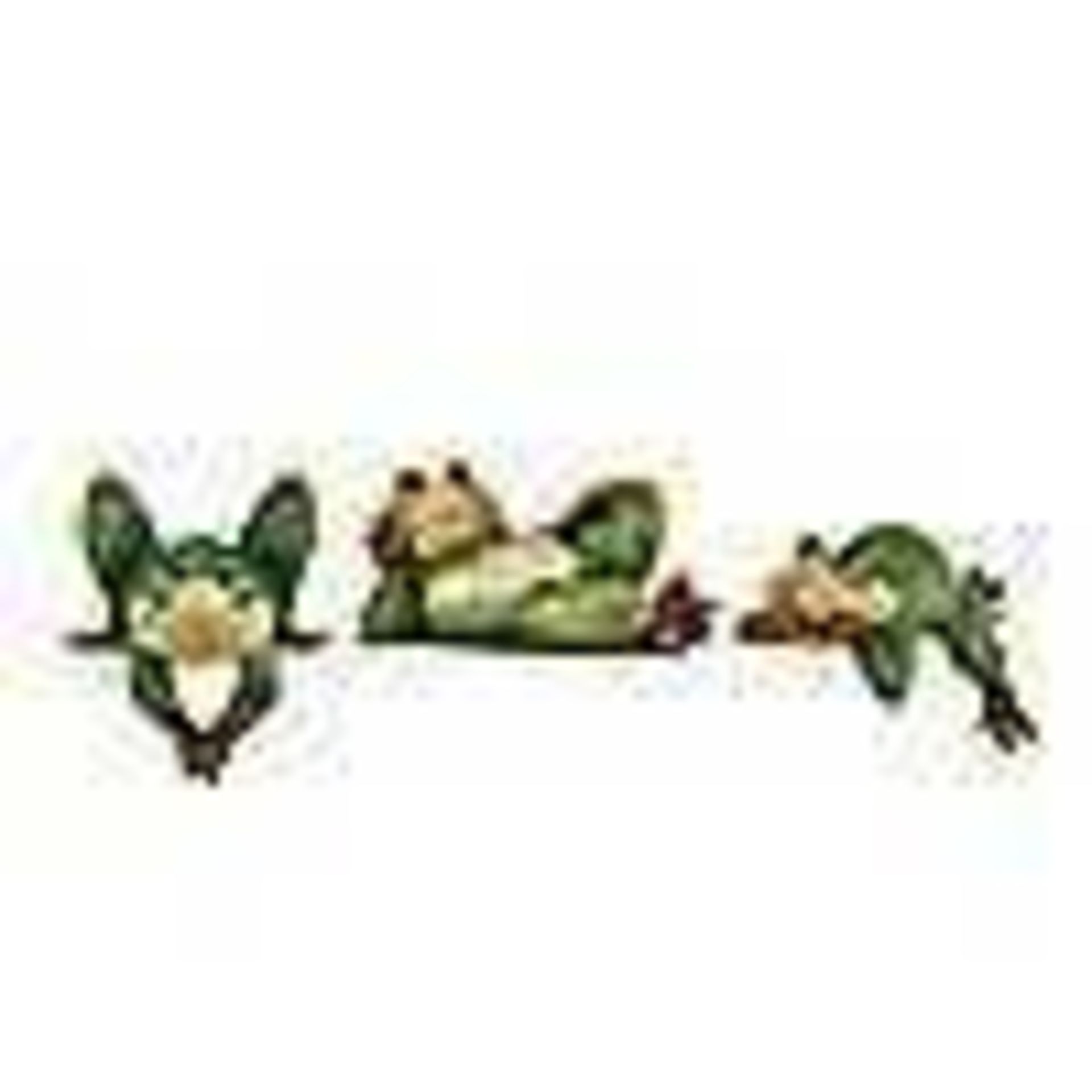 RRP £110 Lot To Contain 2 Boxed Brand New Sets Of 3 Garden Frogs (725299)