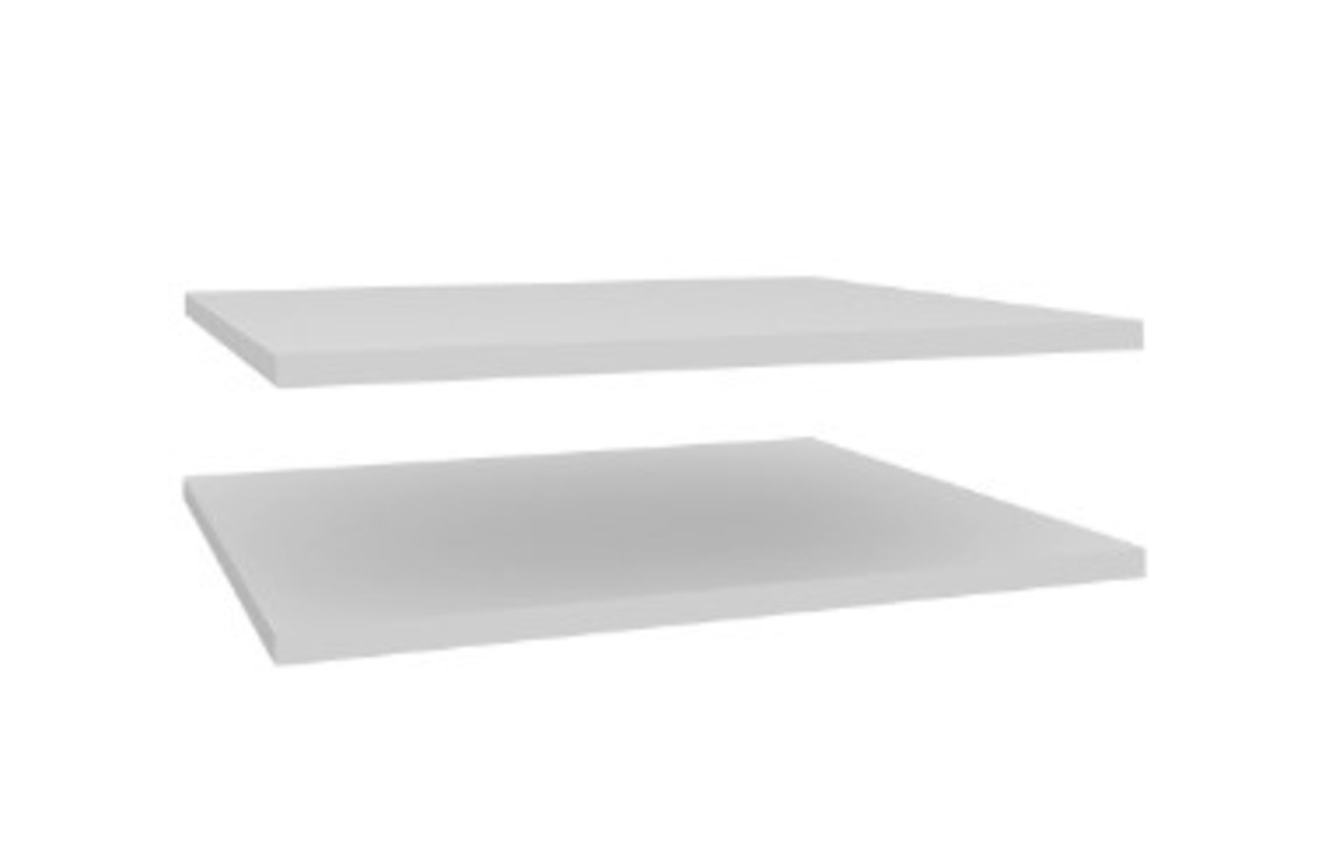 RRP 30.00 Pair Approx 75 Sets Of 2 Form Darwin White Shelves. Size 50cm(L) X 37cm(D).