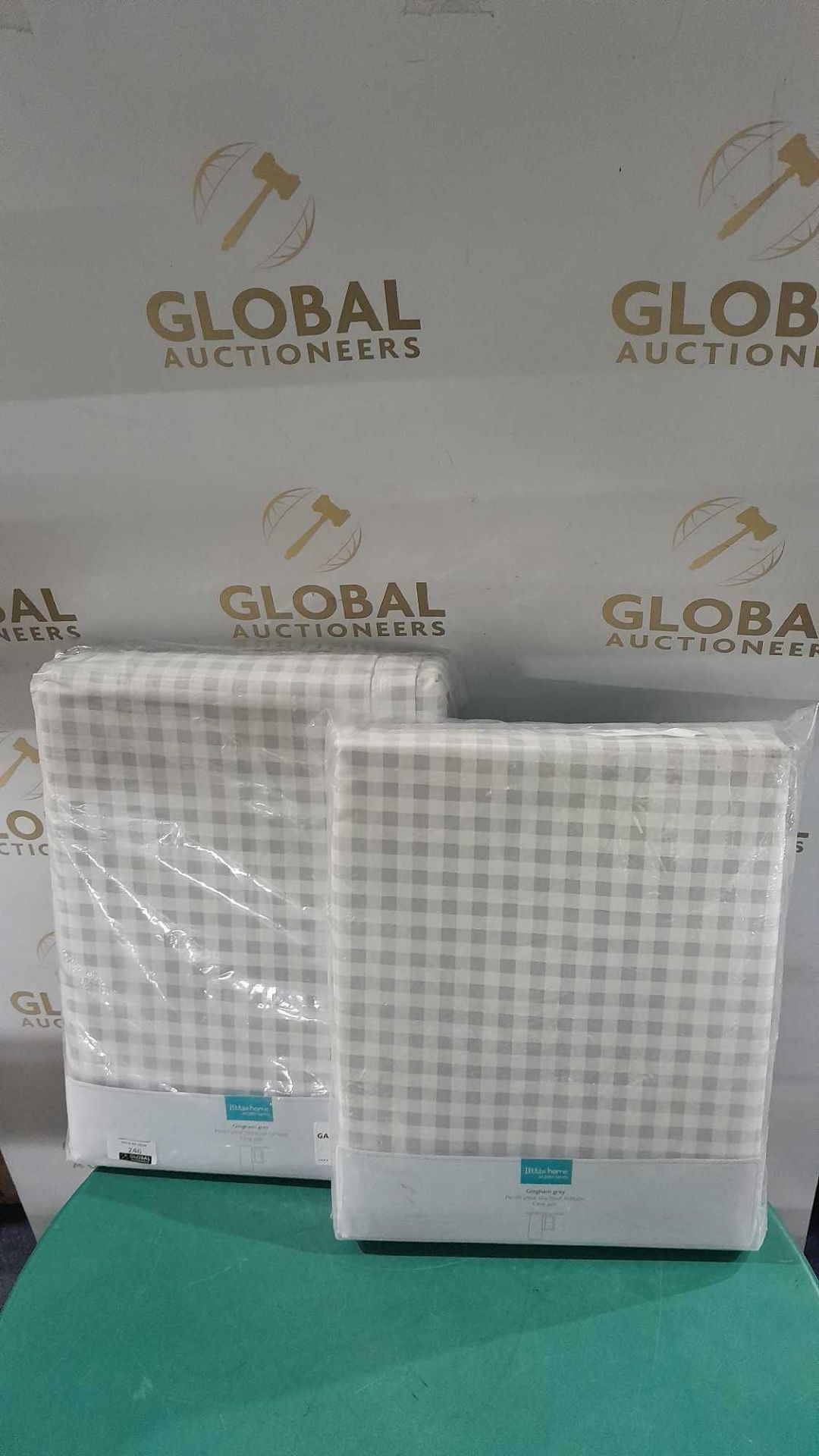 RRP £160 Lot To Contain 4 Bagged Pairs Of Little Home John Lewis Gingham Grey Pencil Pleat Blackout - Image 2 of 2