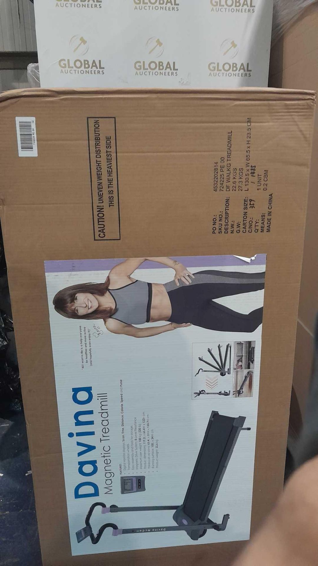 RRP £500 Boxed Brand New Davina Fitness Magnetic Walking Manual Treadmill - Image 2 of 2