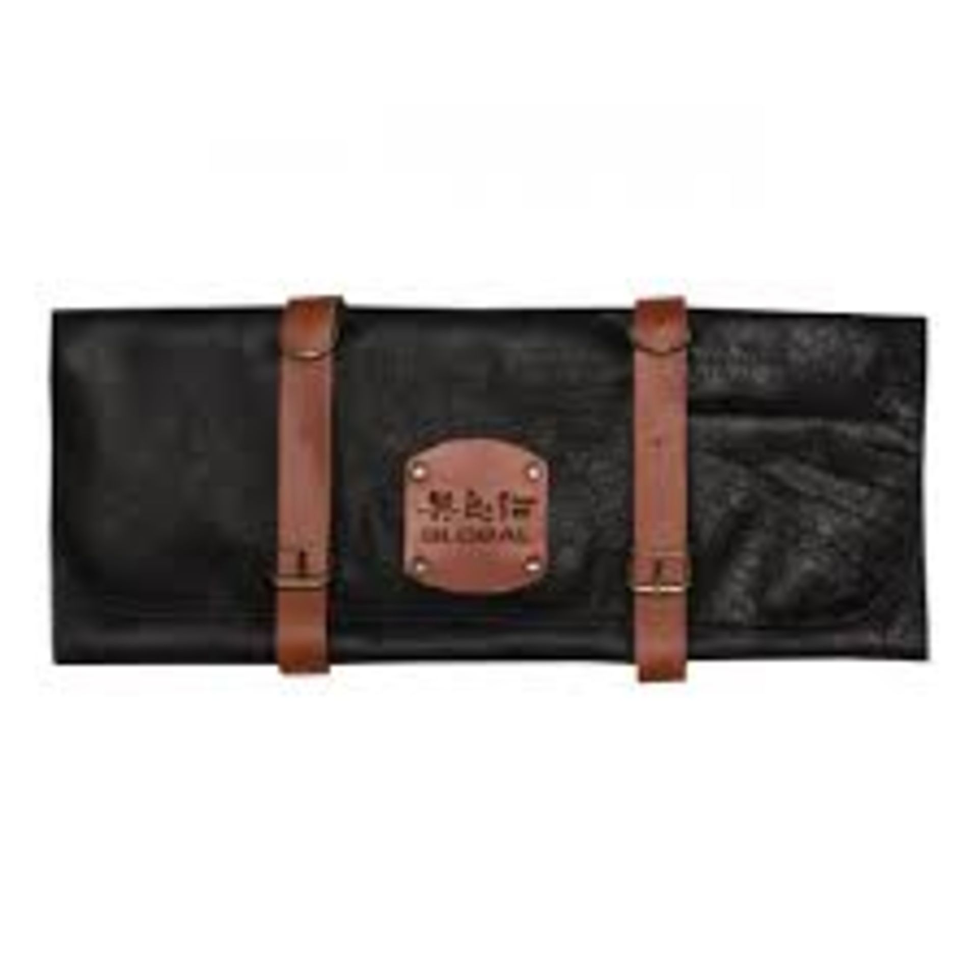 RRP £150 Boxed Global Fine Leather Montana Black Chefs Case (New) (P)