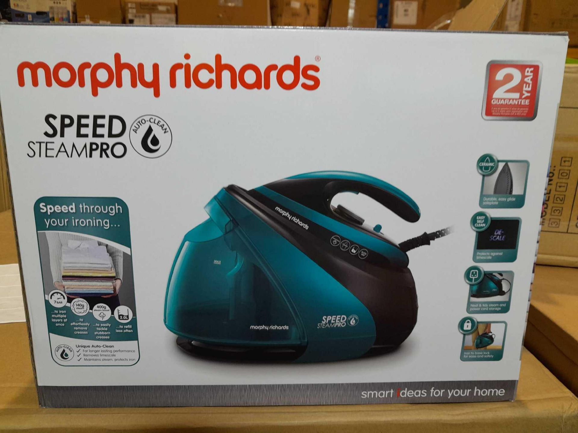 RRP £200 Boxed Morphy Richards Speed Steam Pro