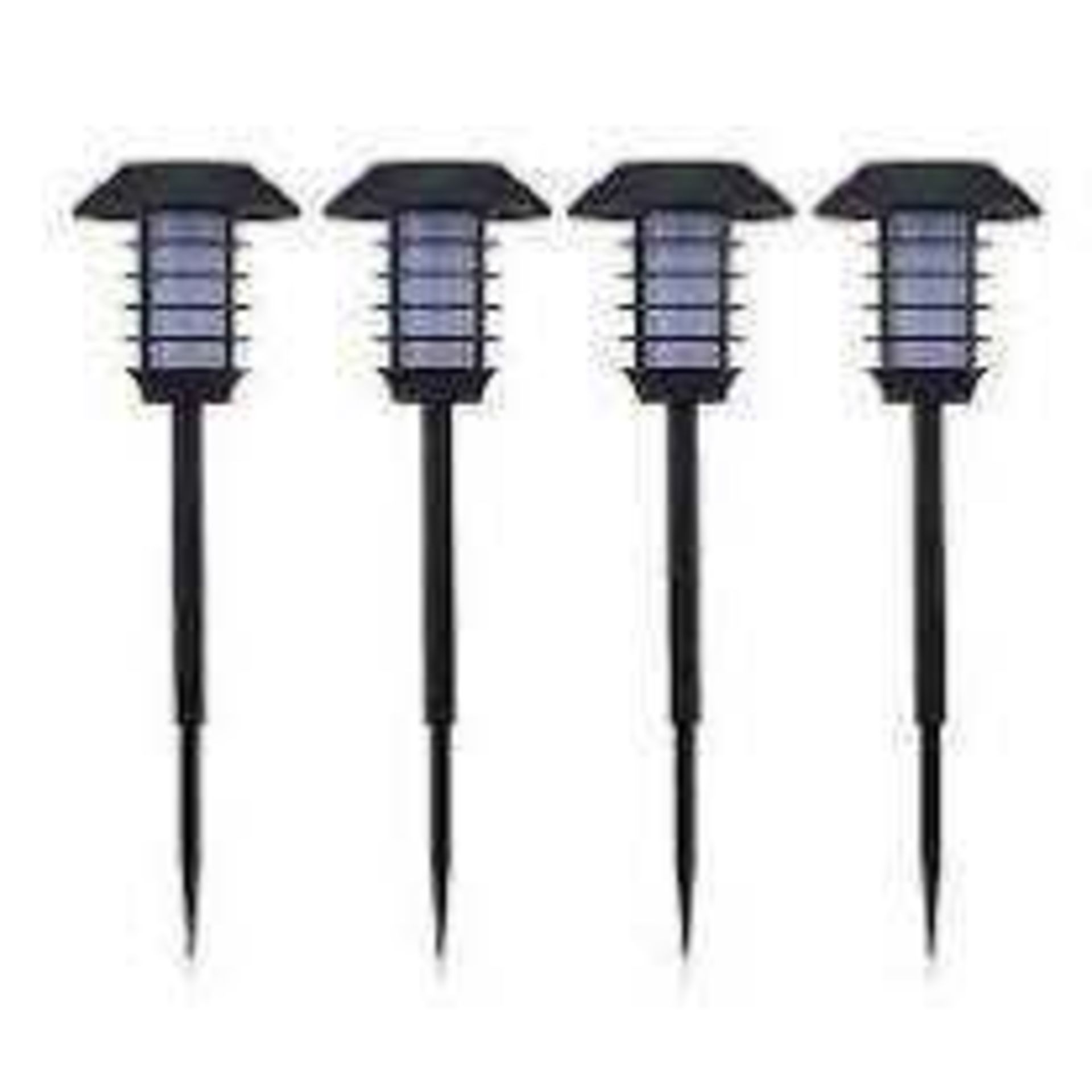 RRP £90 Boxed Bell & Howell Set Of 4 Solar 21 Lumens Dual White Stake Lights