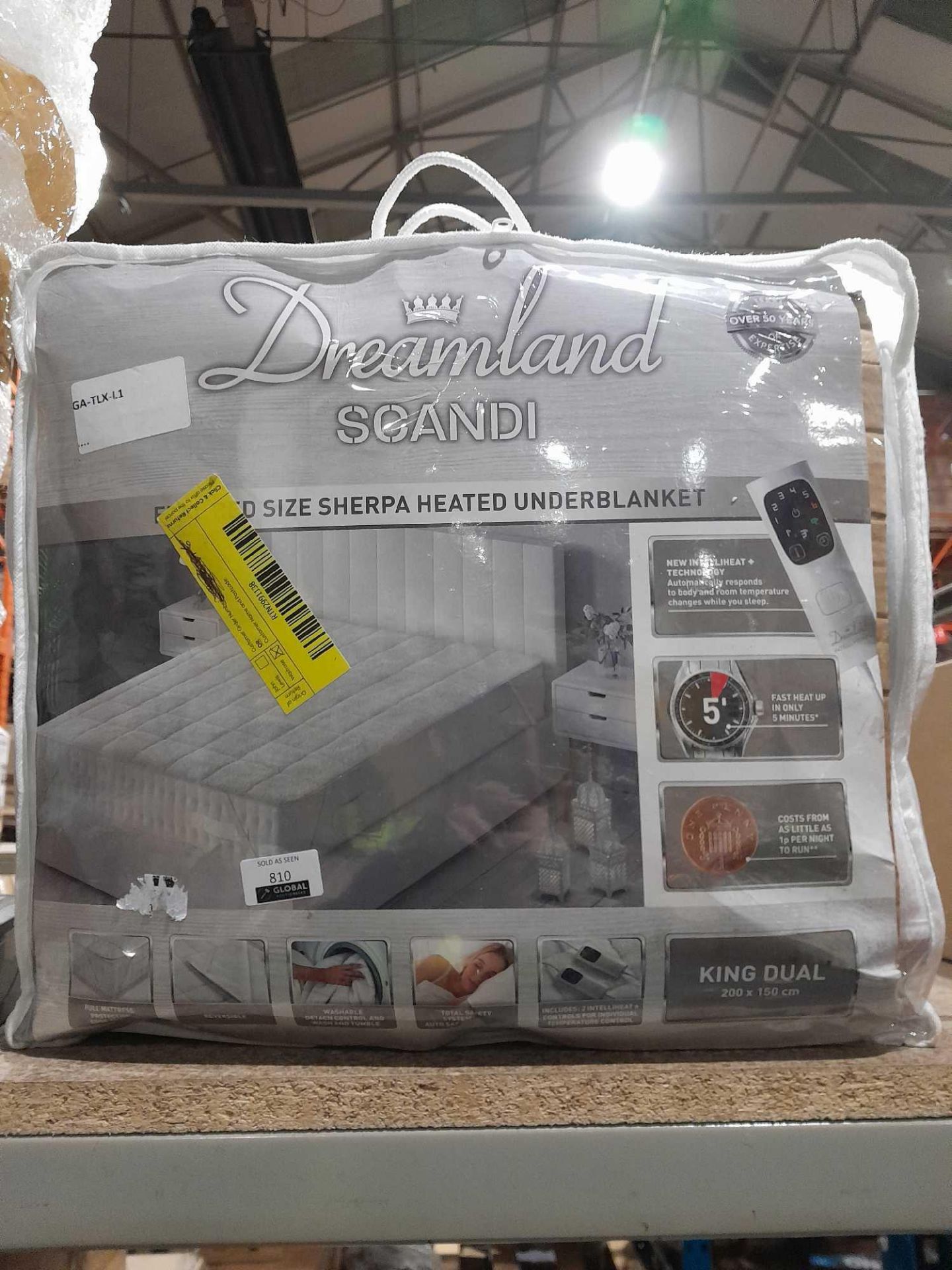RRP £100 Packaged Dreamland Scandi Heated Underblanket - Image 2 of 2