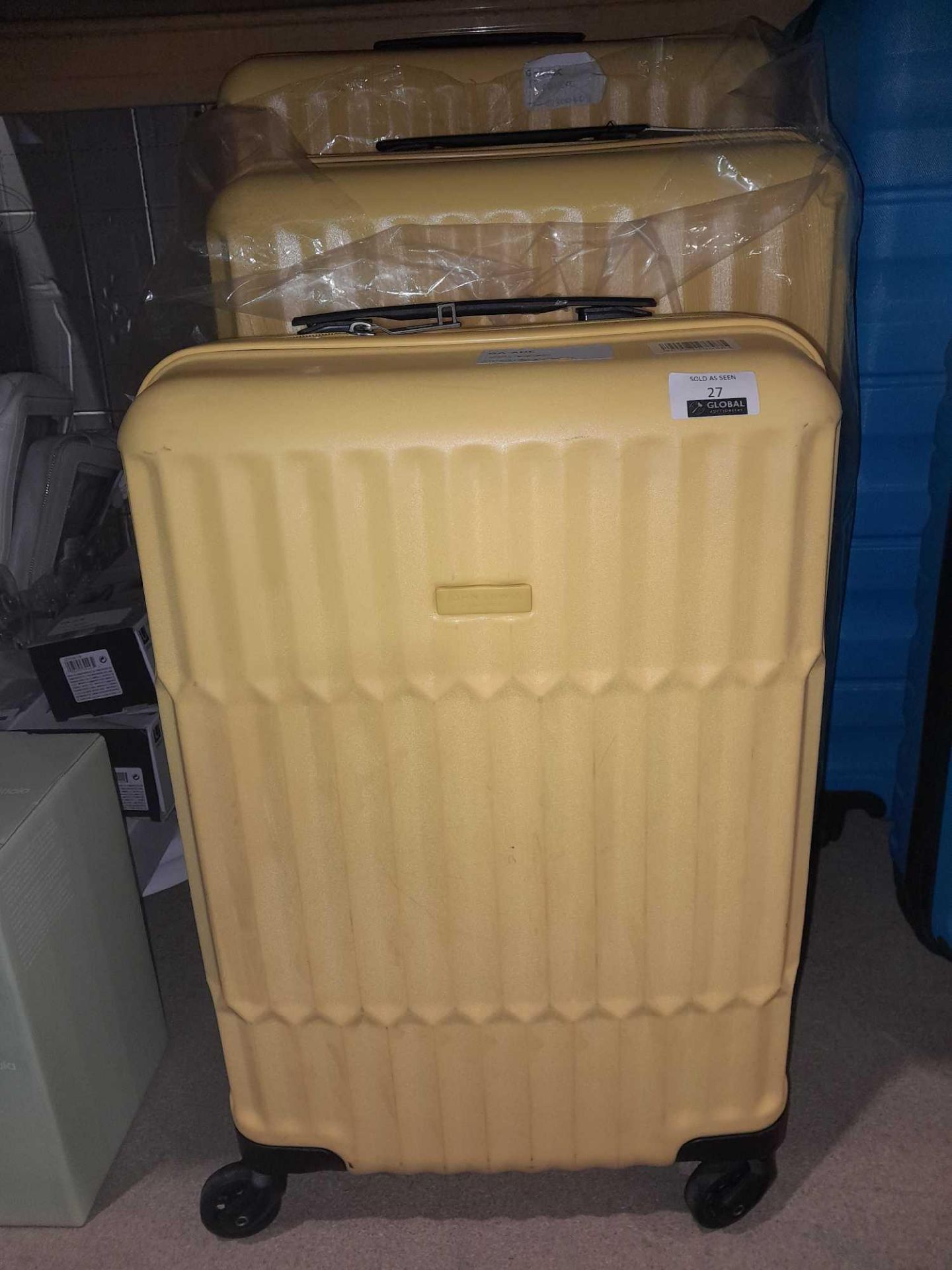 RRP £270 Lot To Contain 3 John Lewis Yellow Suitcases - Image 2 of 2