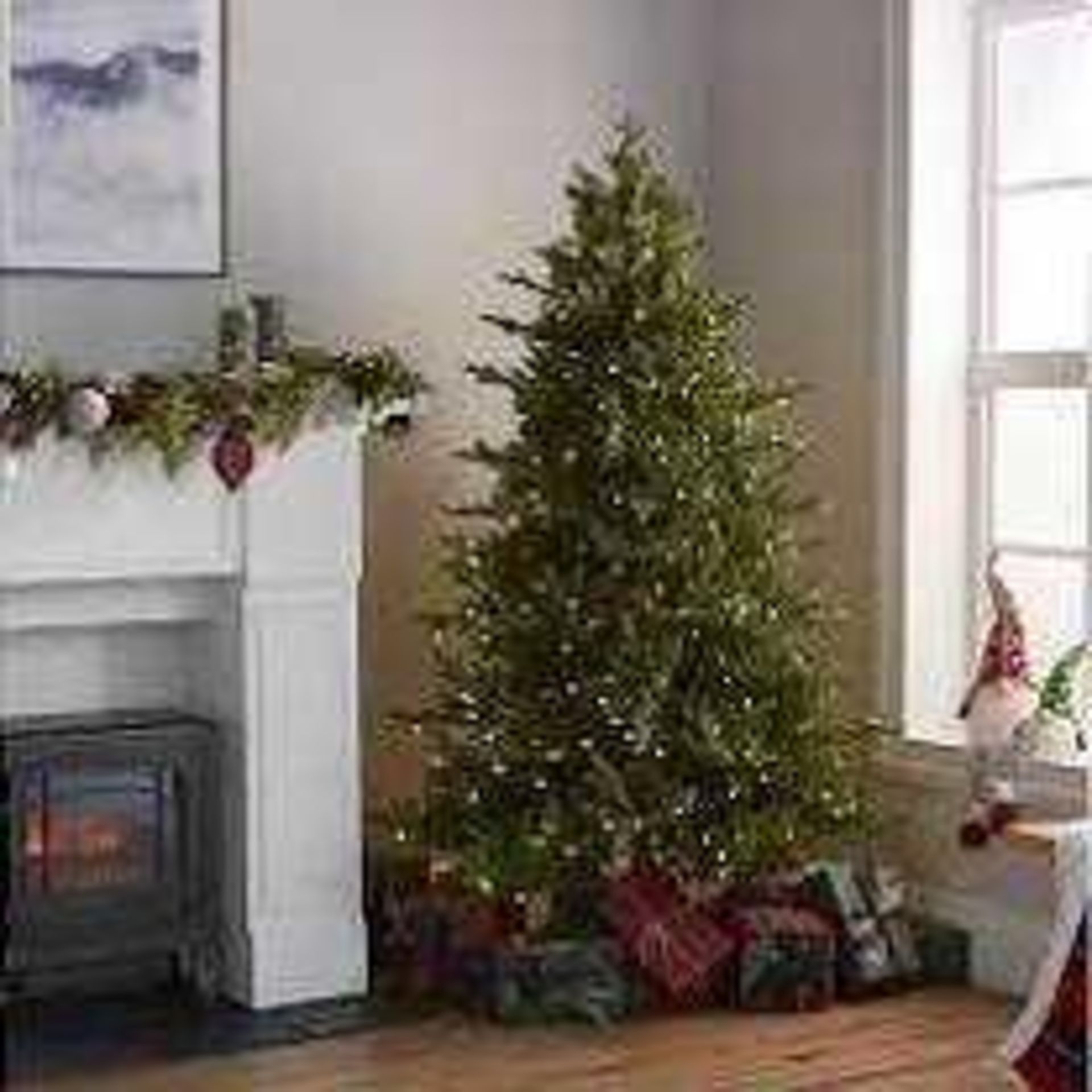 RRP £750 Boxed Santa's Best 116 Function Pre-Lit Gumdrop Auburn Christmas Tree (Unchecked) (