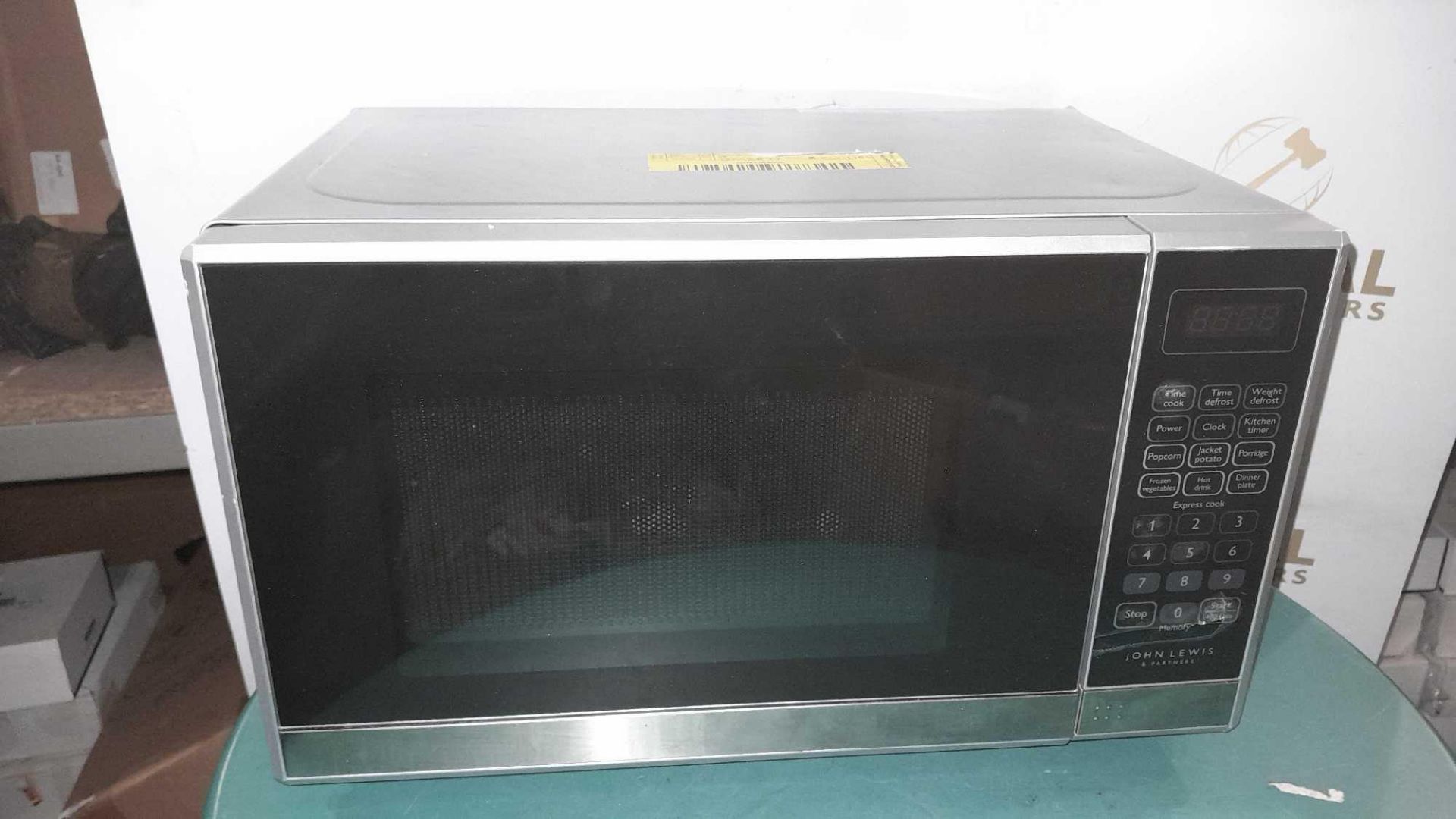 RRP £100 Boxed John Lewis Stainless Steel Microwave Oven - Image 2 of 2