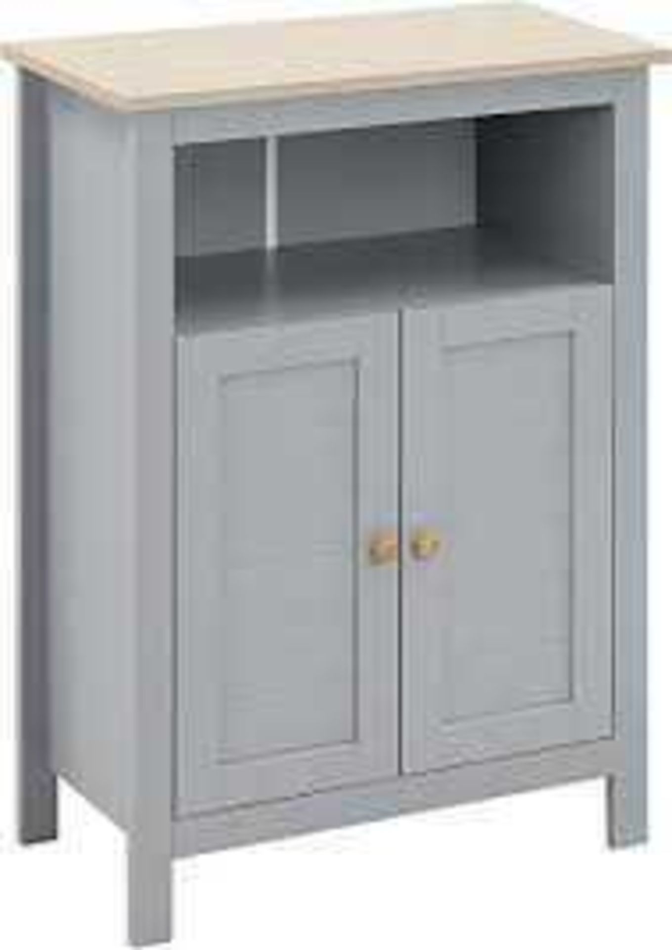 RRP £130 Boxed Kleankin Bathroom Floor Storage Cabinet Free Standing Unit With Compartment Adjustab - Image 2 of 2