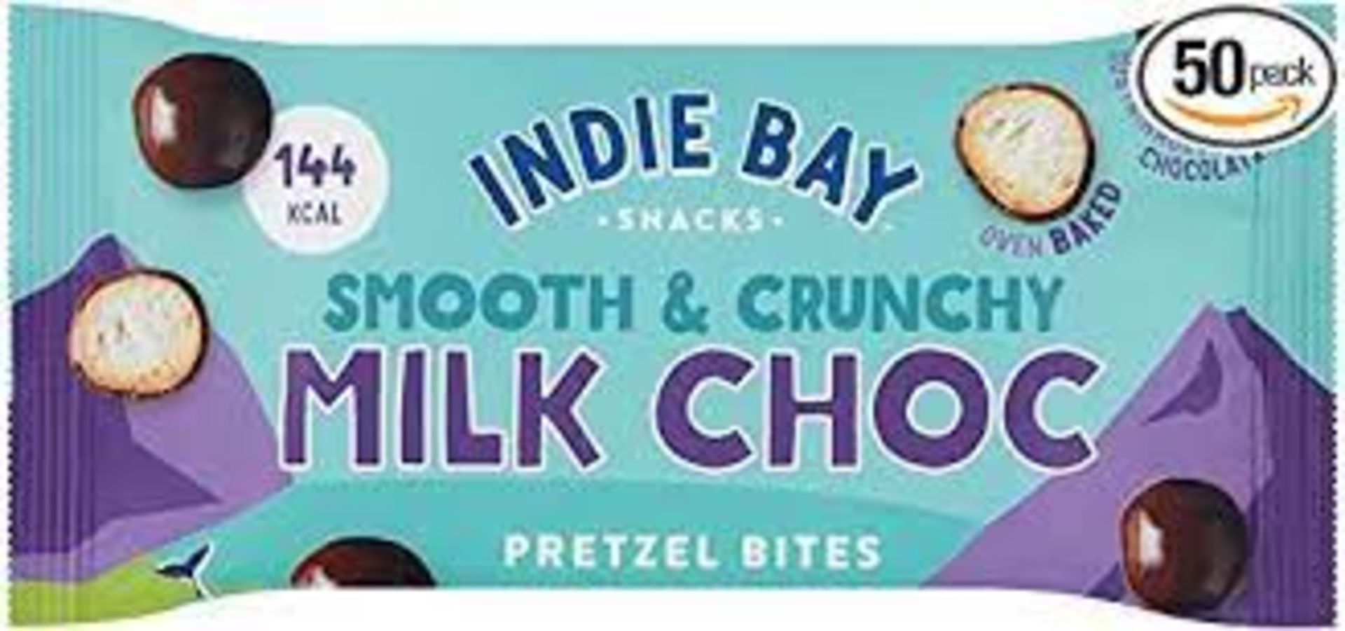 RRP £4468 (Approx. Count 814) Spw48V8433O ""Indie Bay Snacks - Spelt & Milk Chocolate Pretzels (14 X