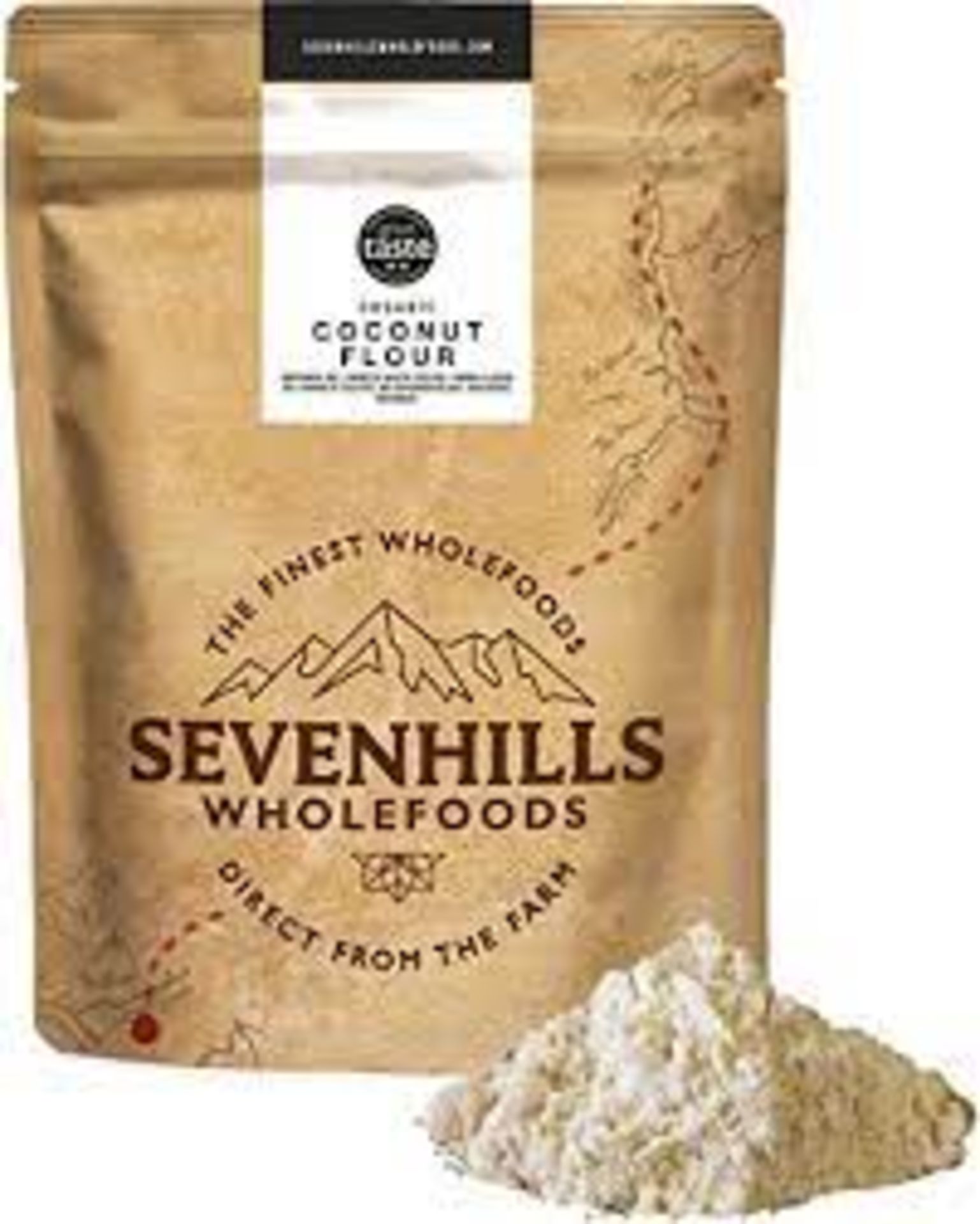 RRP £1290 (Approx. Count 256) Spw43H9181Q """"Sevenhills Wholefoods Organic Coconut Flour 1Kg,