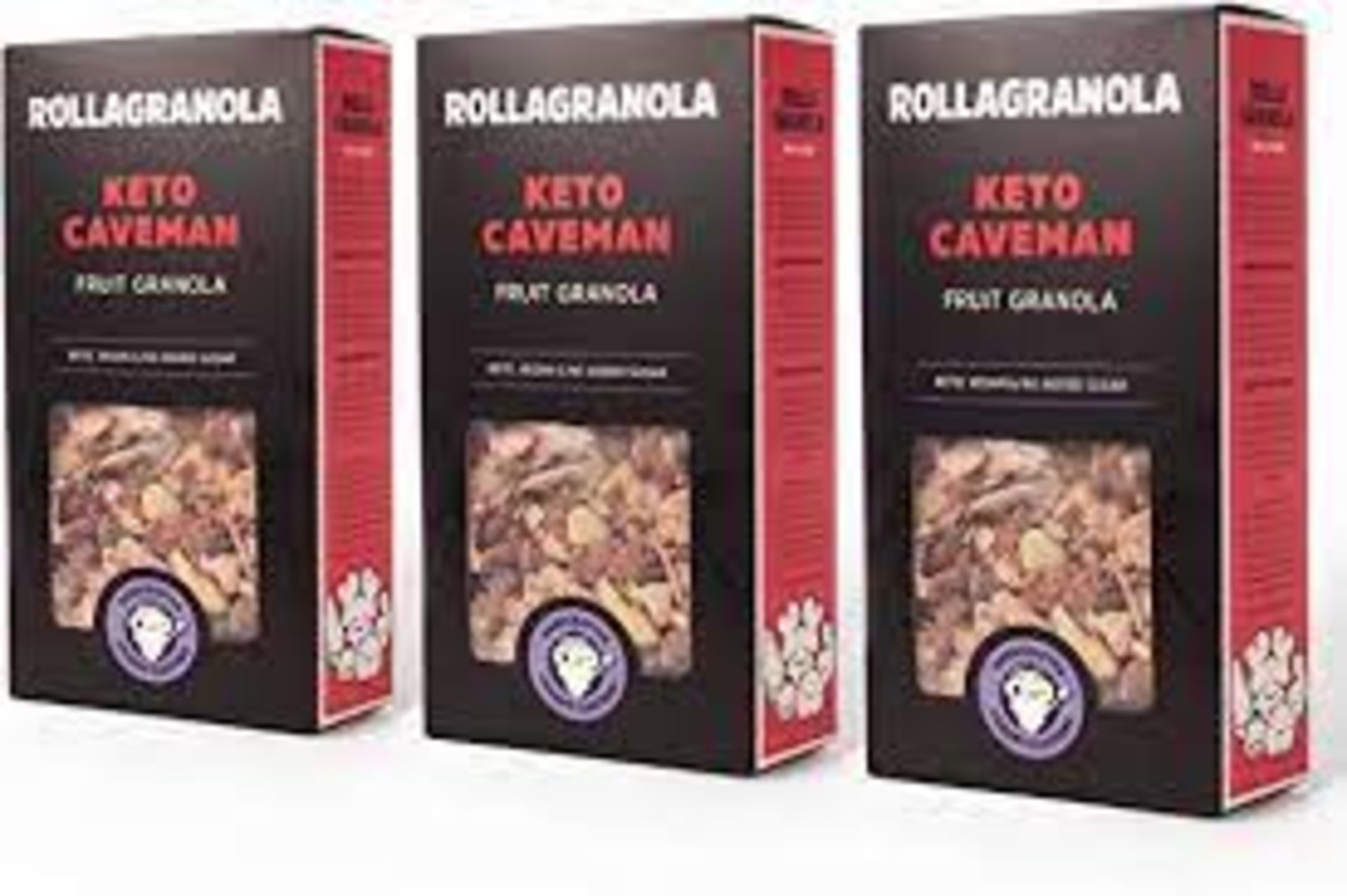 RRP £1961 (Approx. Count 136) Spw12C9491Y ""Rollagranola Keto Caveman Fruit Granola, Paleo, Vegan,