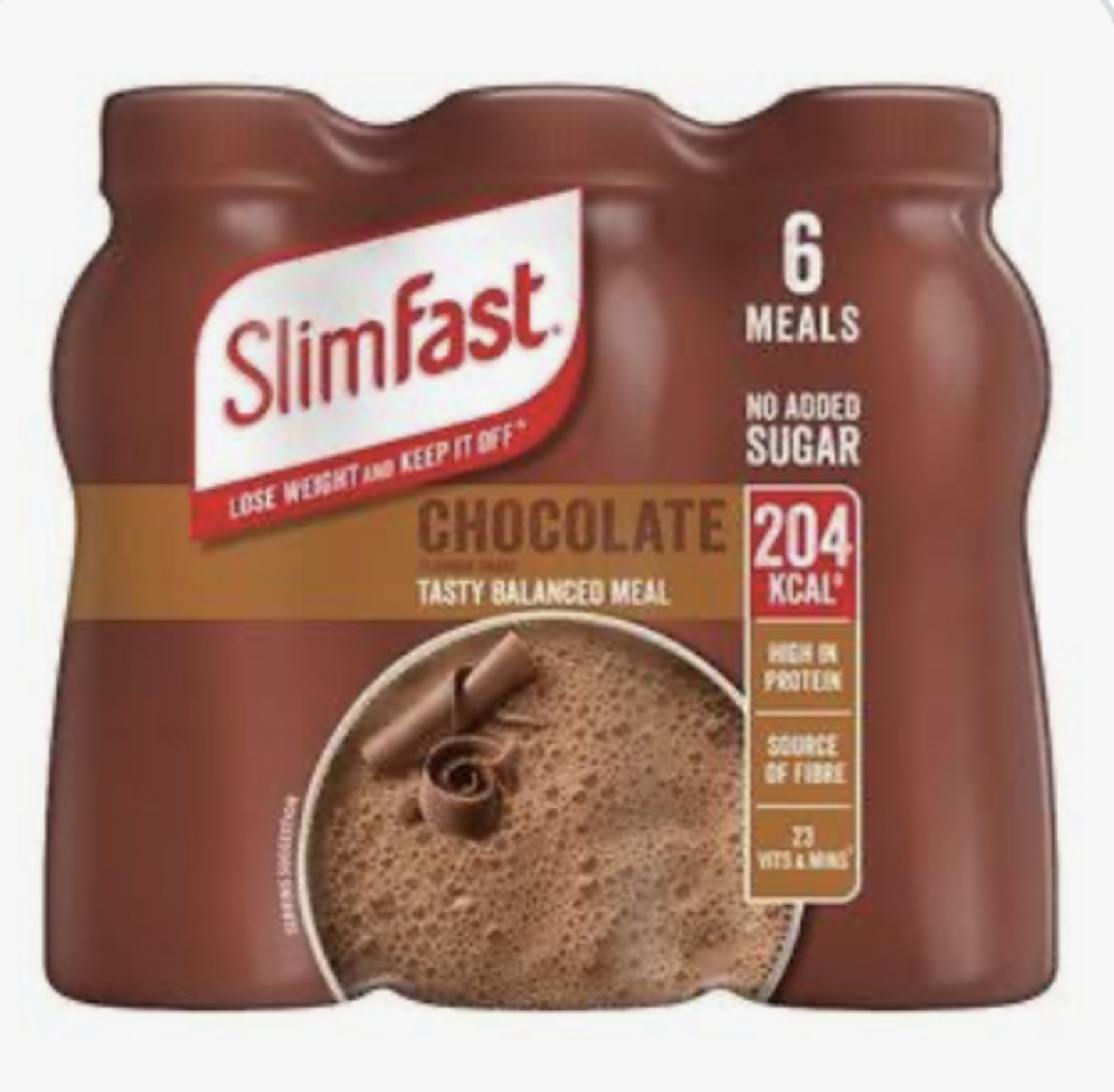 RRP £1969 (Approx. Count 226) Spsjb21Fkgr Slimfast Ready To Drink Chocolate Flavour Shake, 6 X 325Ml