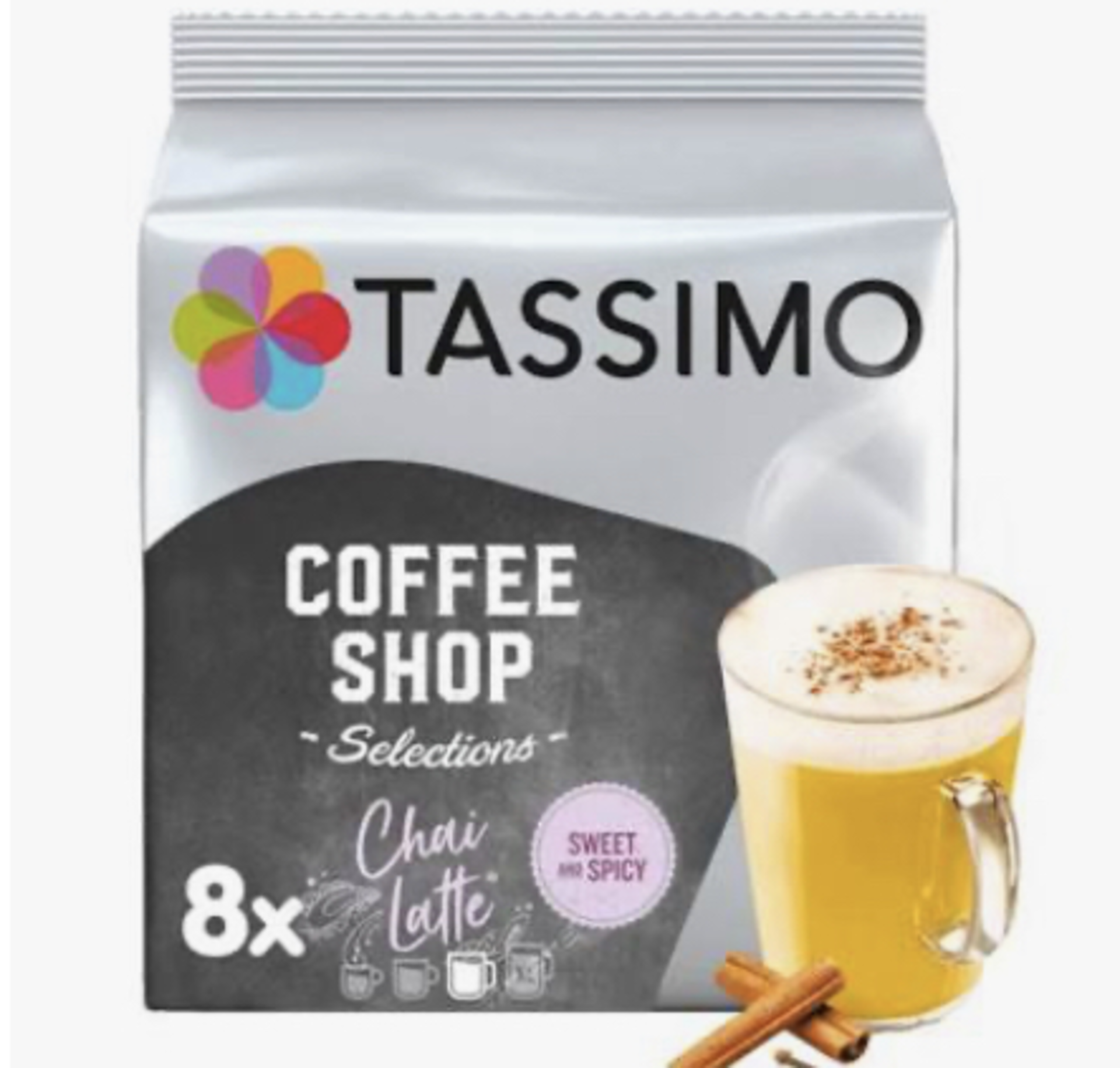 RRP £1384 (Approx. Count 102) Spw14D5145O ""Tassimo Chai Latte Coffee Pods (Pack Of 5, Total 40