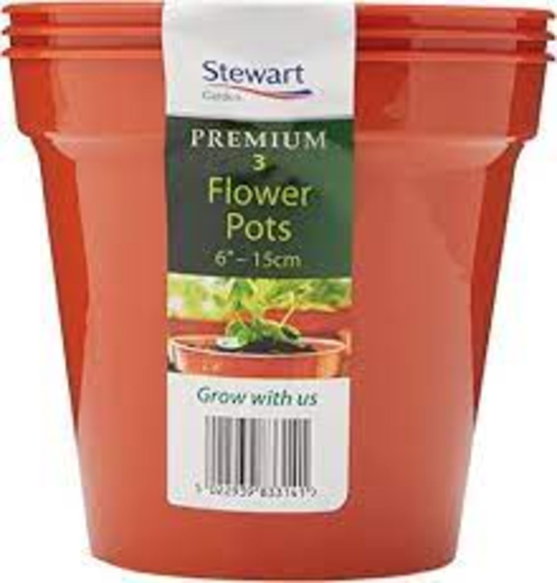 RRP £1424 (Approx. Count 103) Spidp122A5V Stewart 4833014 15 Cm Flower Pot - Orange/Terracotta (Pack