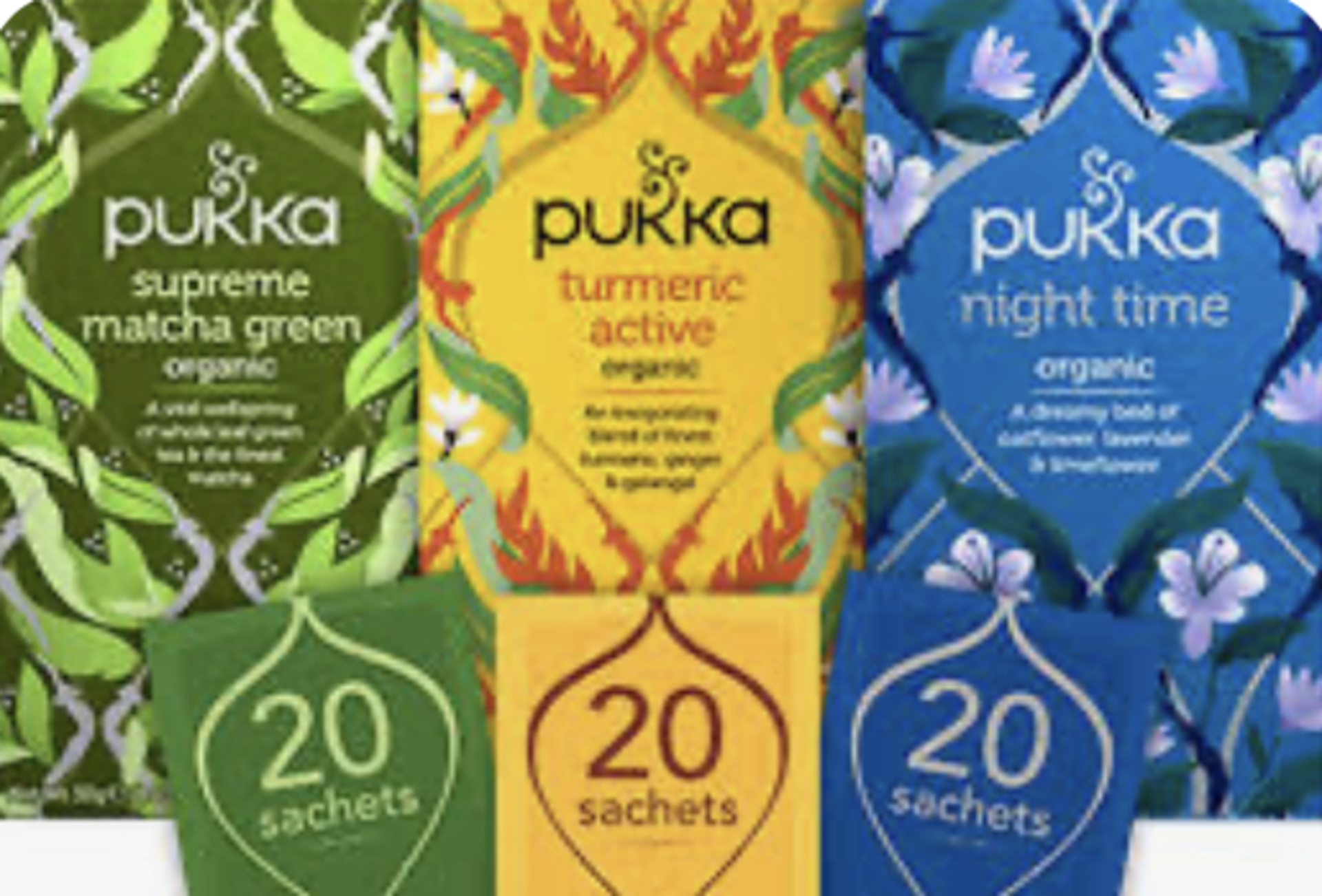 RRP £1642 (Approx. Count 133) spW49H1489X Pukka Herbs Tea for Morning to Night - Supreme Matcha,