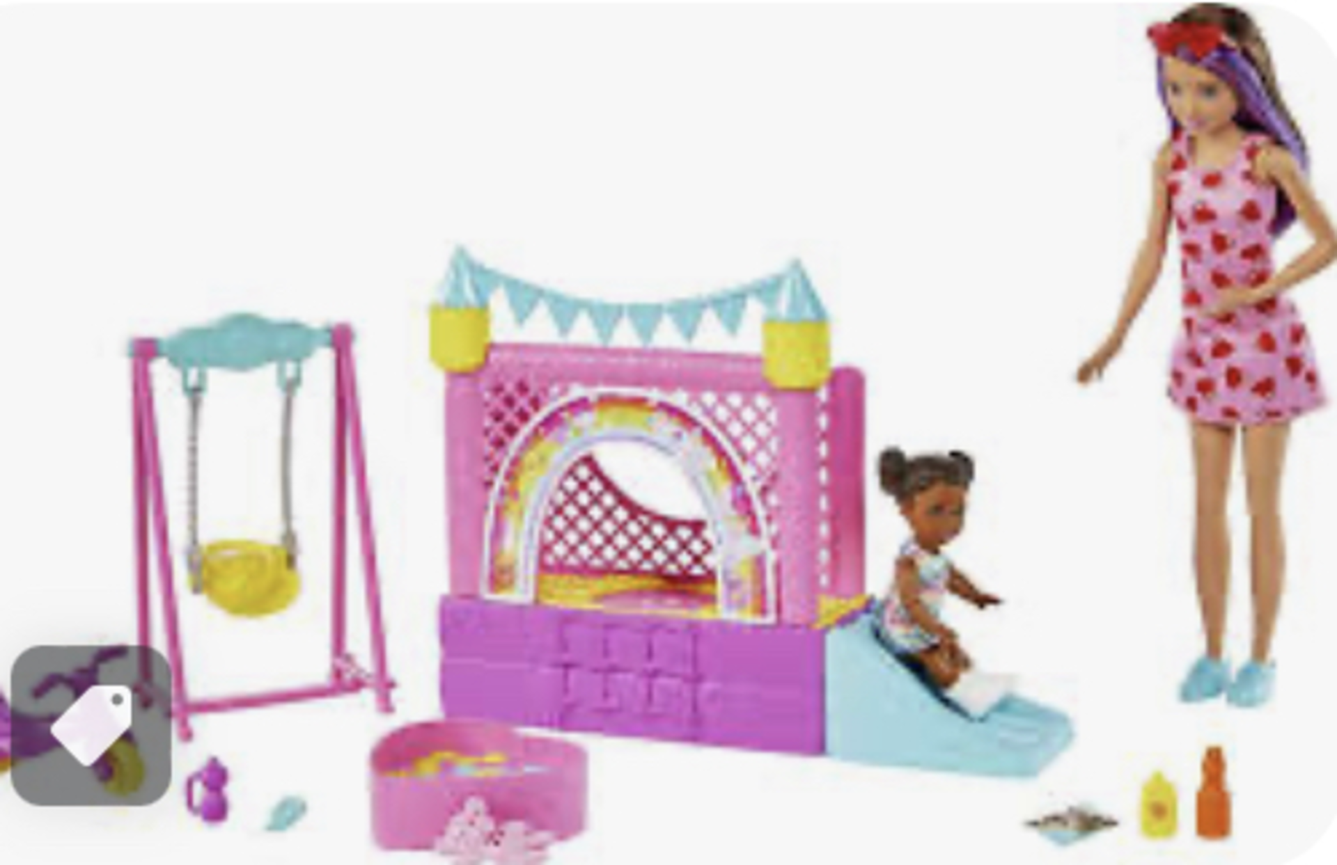 RRP £1629 (Approx. Count 215) Spw22G6523T ""Barbie Babysitting Playset With Skipper Doll, Baby Doll,