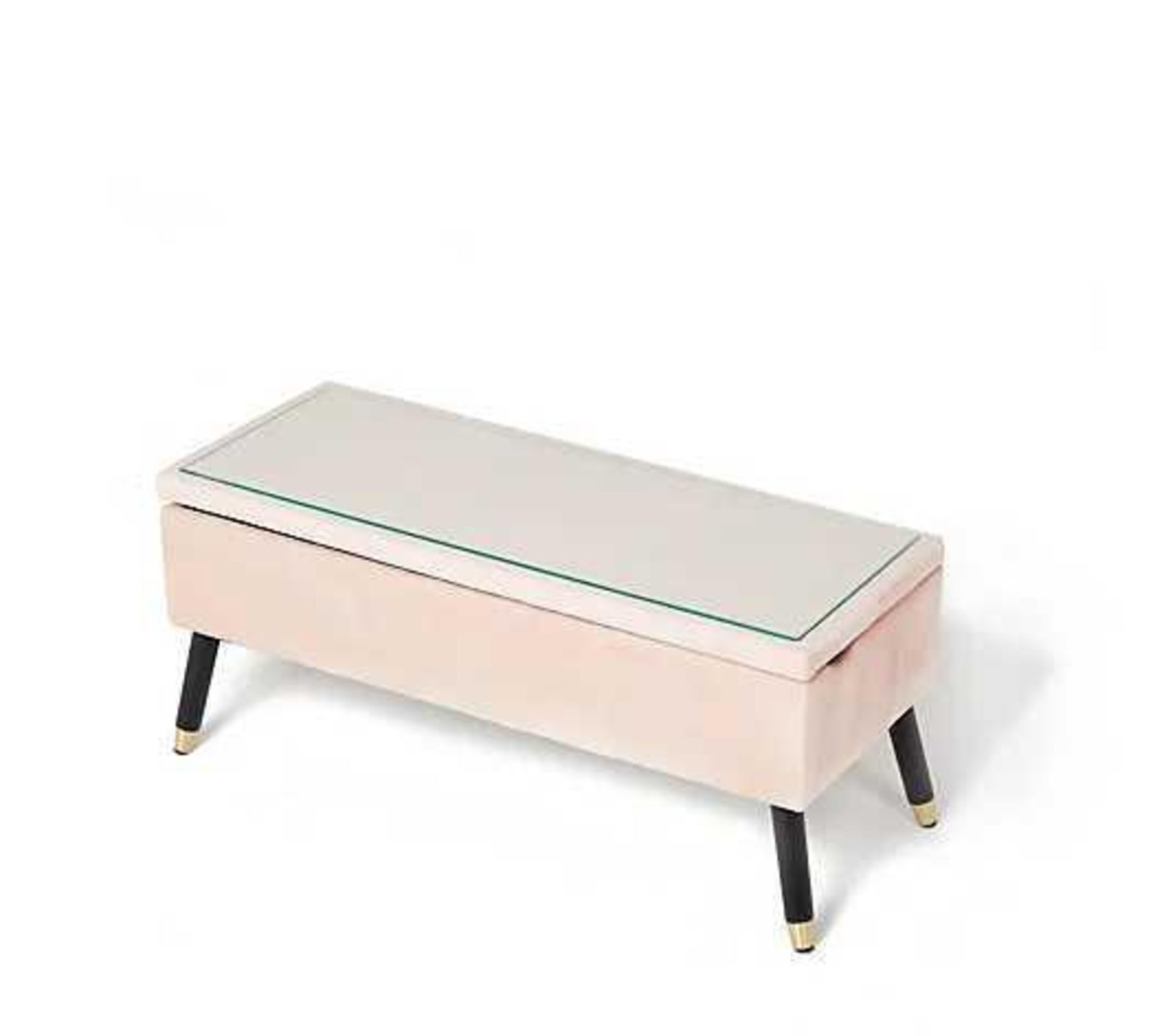 RRP £110, Myhomestories, Coffee Table To Desk W/ Storage, Soft Pink Colour