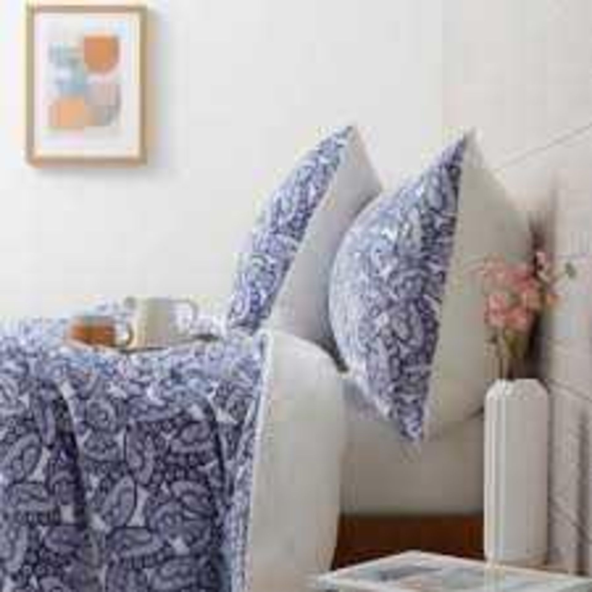 RRP £240 Lot To Contain 4 Bagged Items To Include A Cozee Home Flutter Duvet Blue King, Cozee Home 2