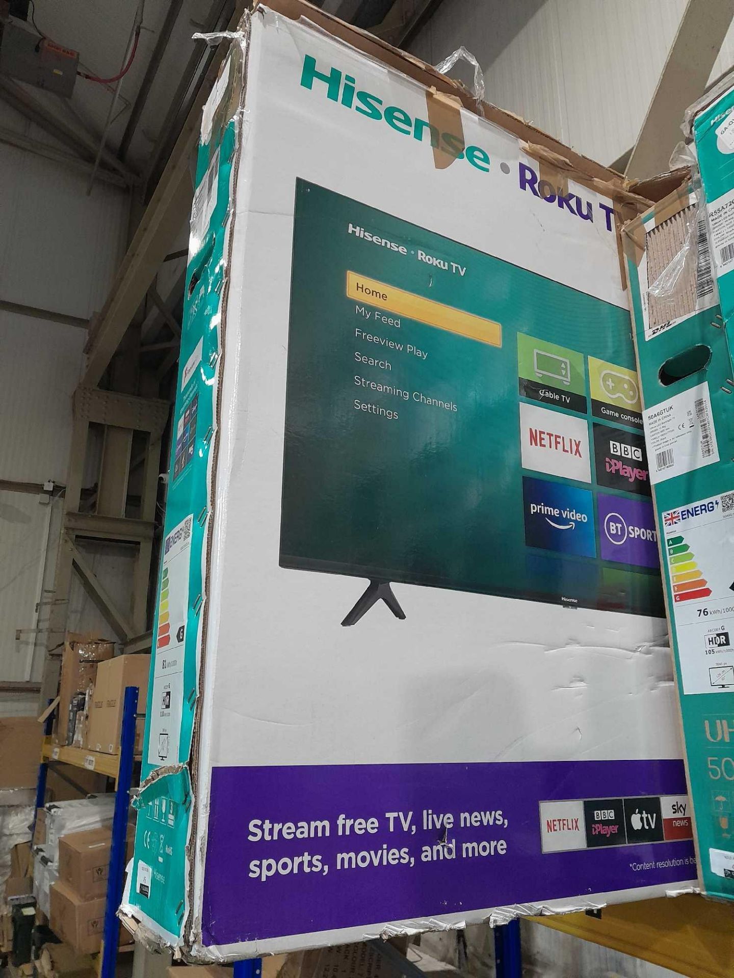 RRP £230 Boxed 55" Hisense R55A7200Gtuk 4K Tv - Image 2 of 2