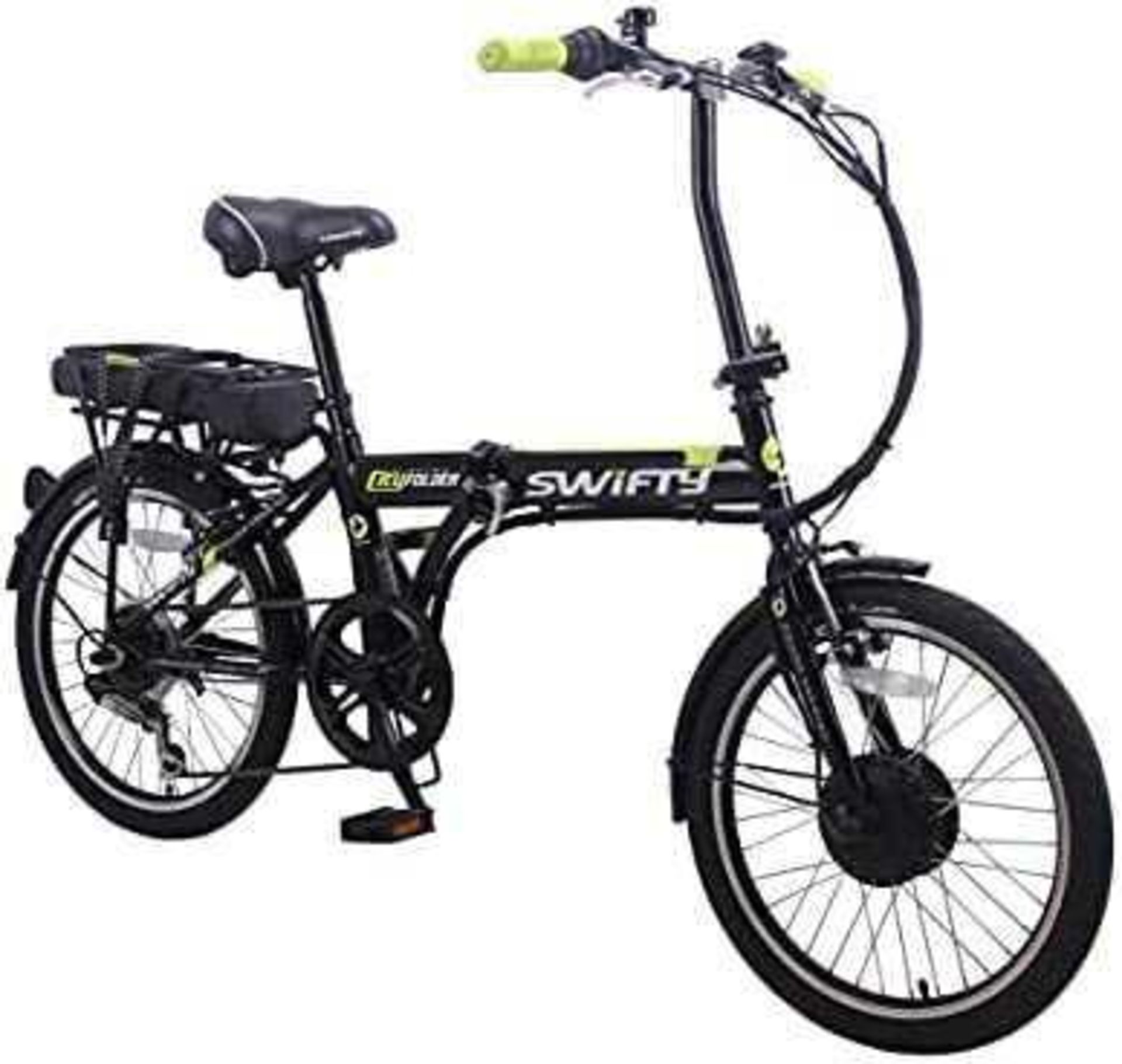 RRP £700 Boxed Swifty 20" Wheel Folder Bike Black/Silver(New)