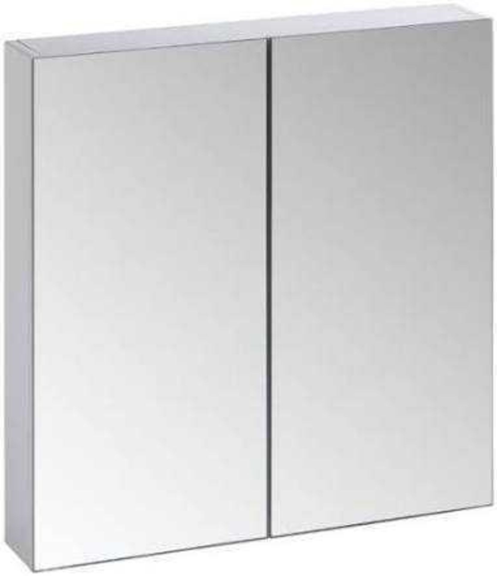 RRP £125 Boxed Double Door White Gloss Cabinet