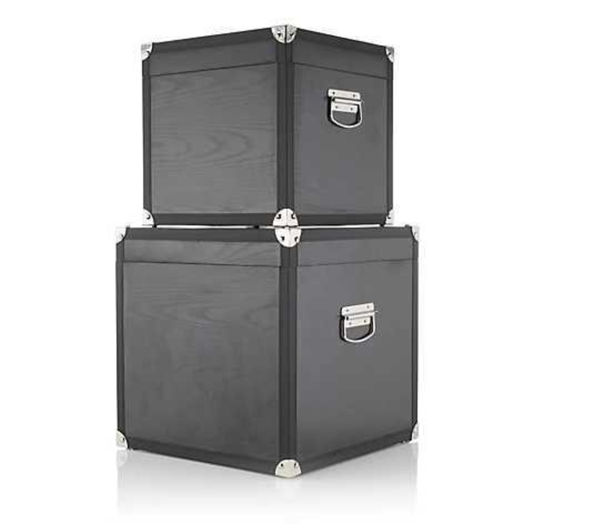 RRP £195, Lot Contains 3X Items, 2X Large Black Chests, Garden Utility And More, Boxed (Like New/ Sm