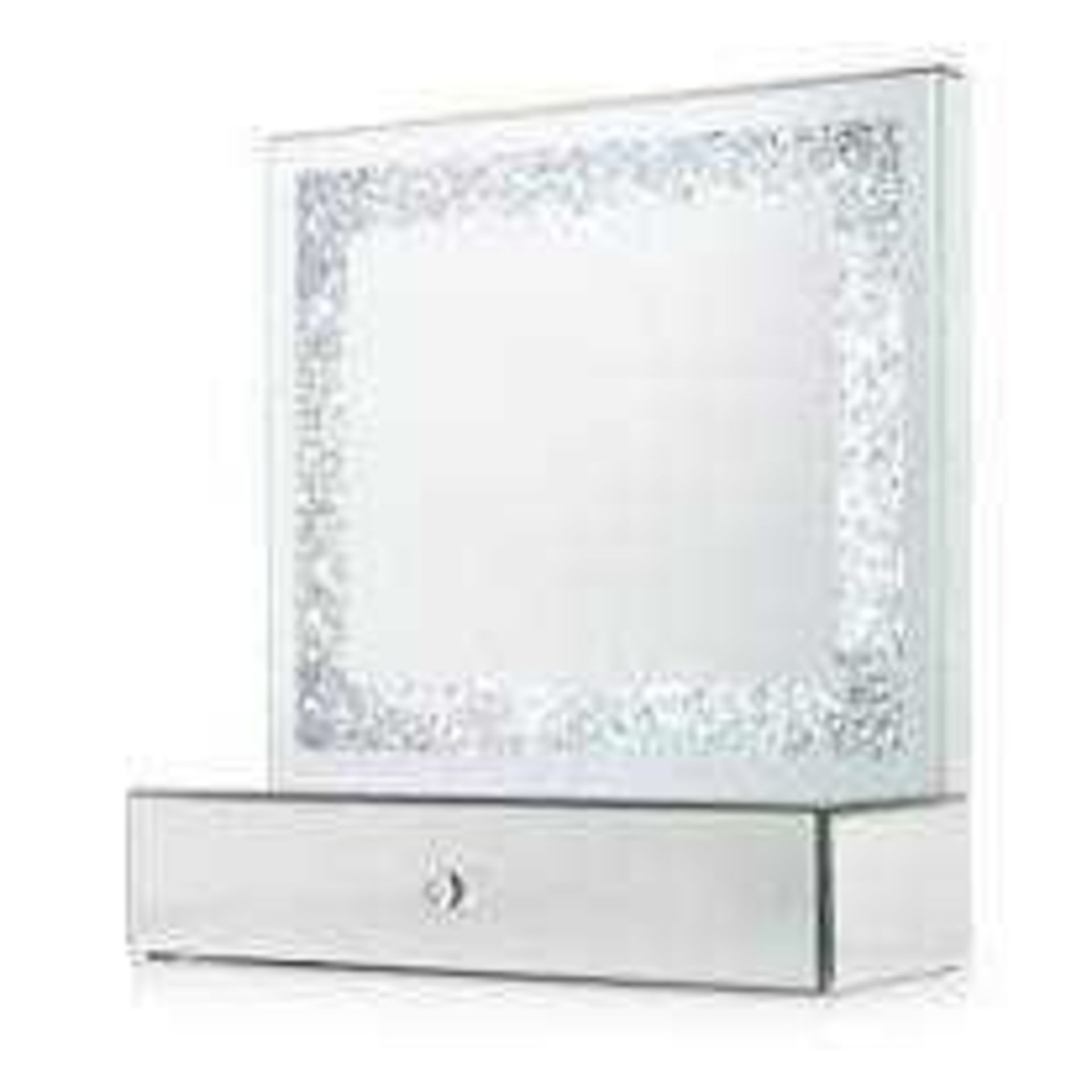 RRP £100 Boxed Jm By Julien Macdonald Light Up Encapsulated Crystal Dressing Table Mirror