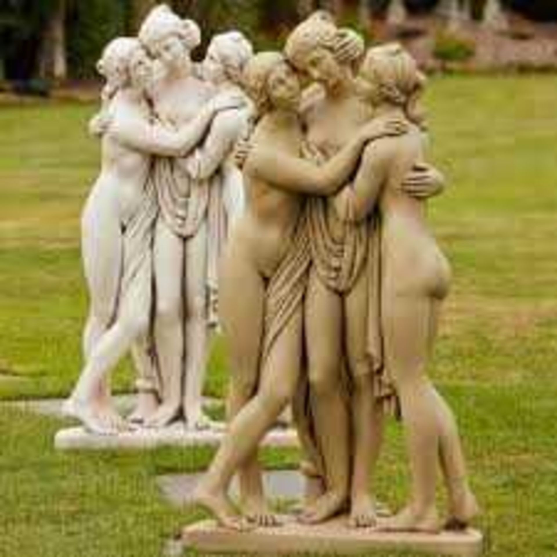 RRP £150, Large Three Graces, Stone/Grey