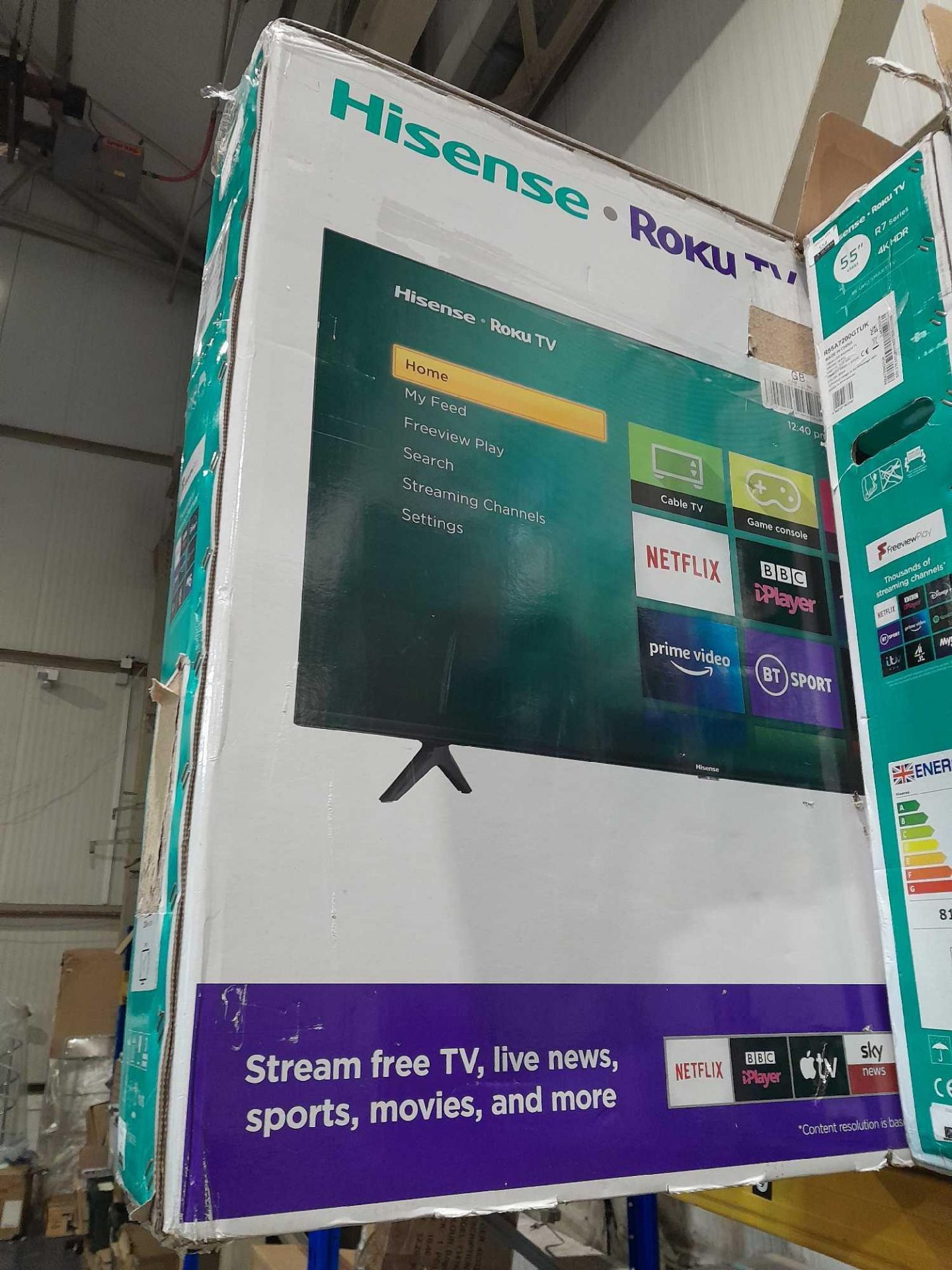 RRP £230 Boxed 55" Hisense R55A7200Gtuk 4K Tv - Image 2 of 2