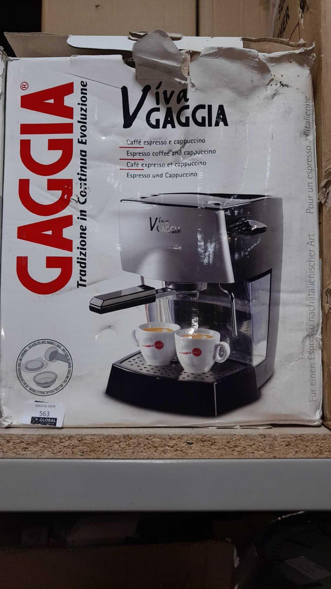 RRP £150 Gaggia viva-Gaggia caffe Espresso Cappuccino - Image 2 of 2