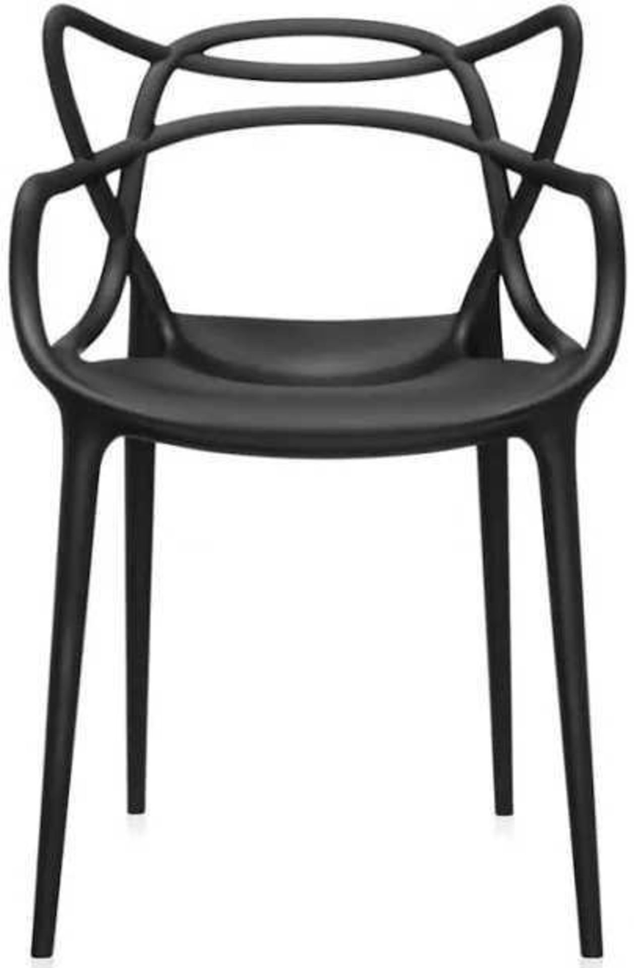 RRP £340 Boxed Kartell Masters Black Stool (Damaged Leg)