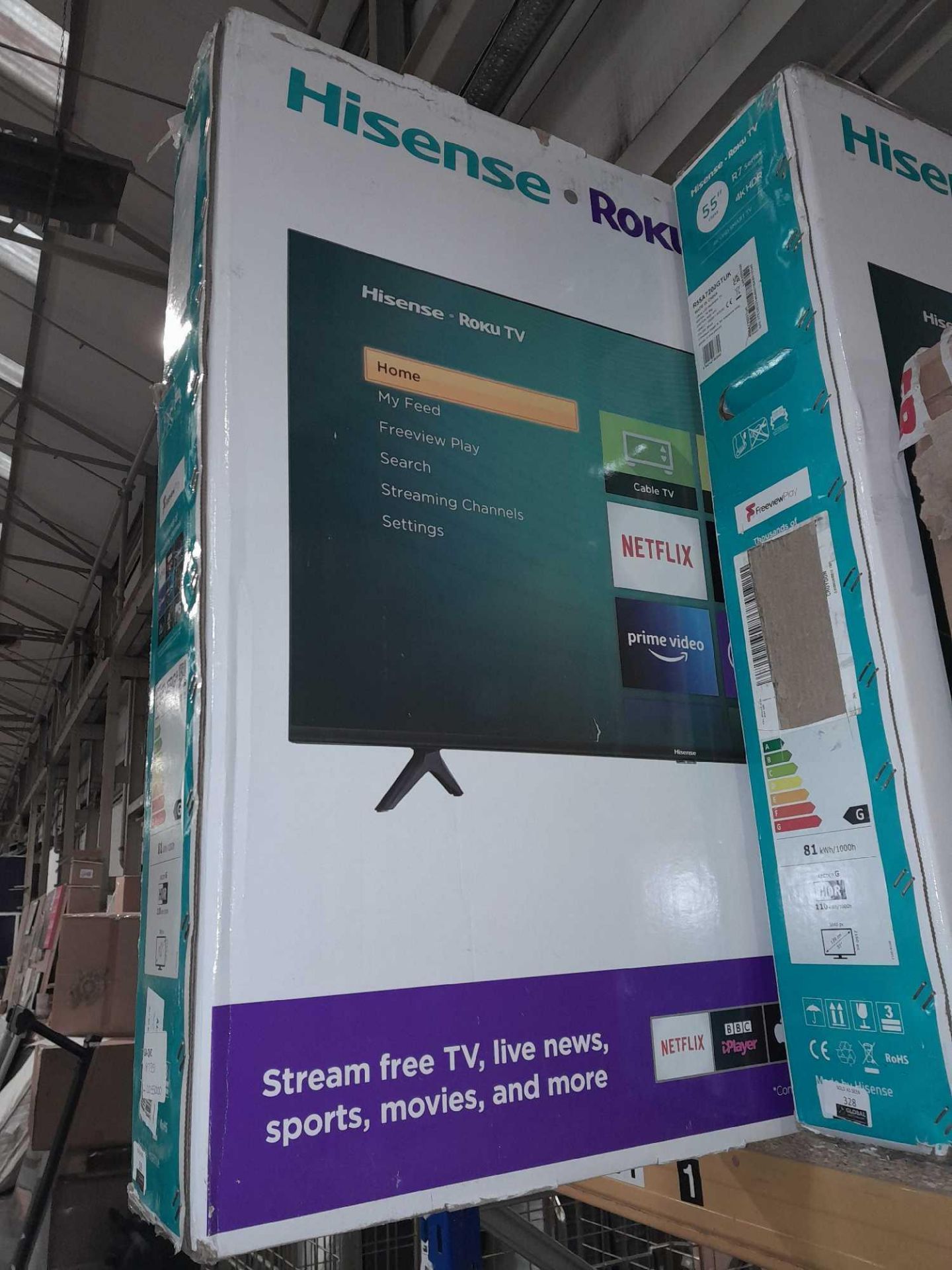 RRP £550 Boxed Hisense R55A7200Gtuk 55" 4K Smart Tv - Image 2 of 2