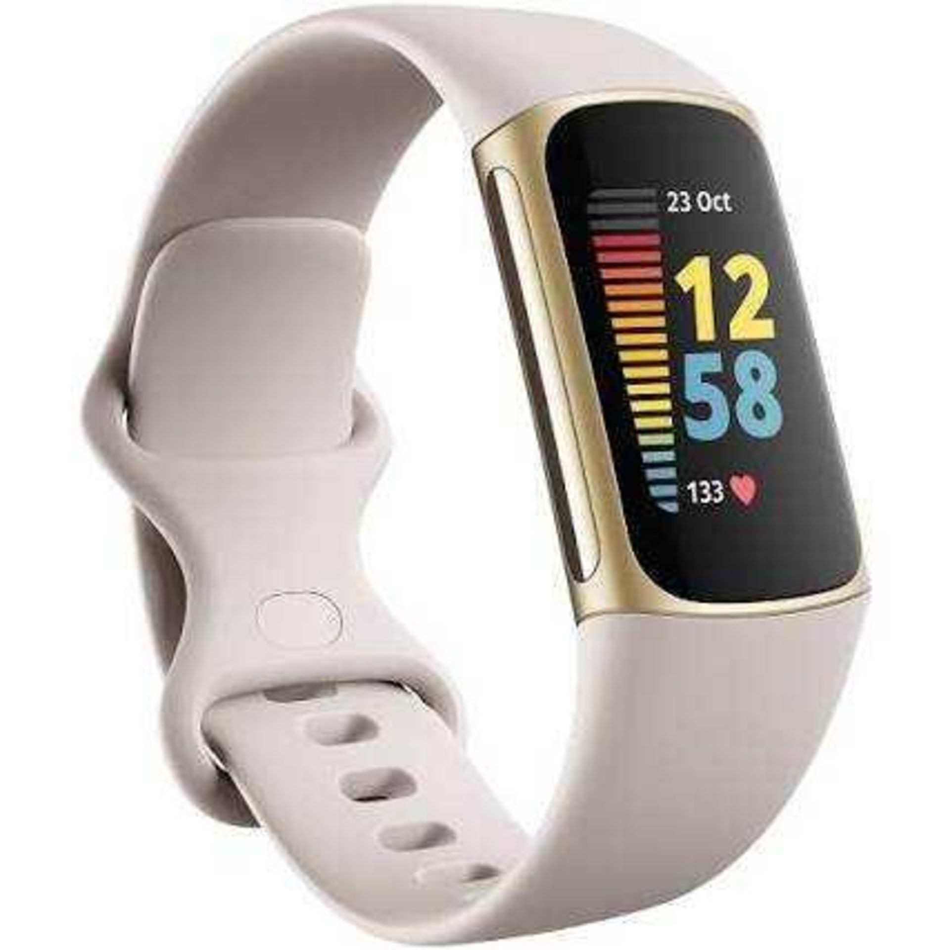 RRP £130 Fitbit 5 Health And Fit Stone/Gold