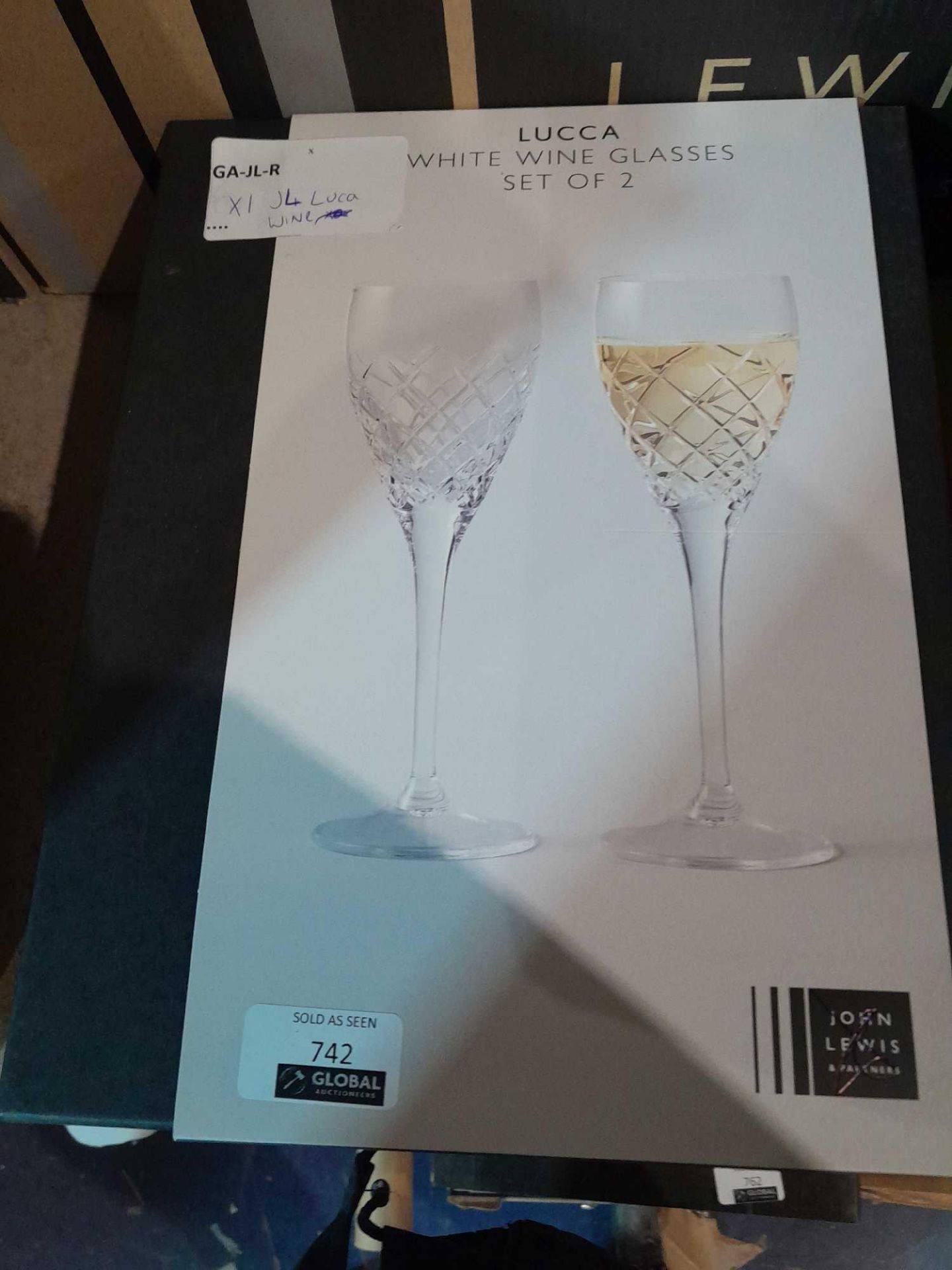 RRP £100 Boxed Brand New Set Of 2 John Lewis Lucca White Wine Glasses - Image 2 of 2