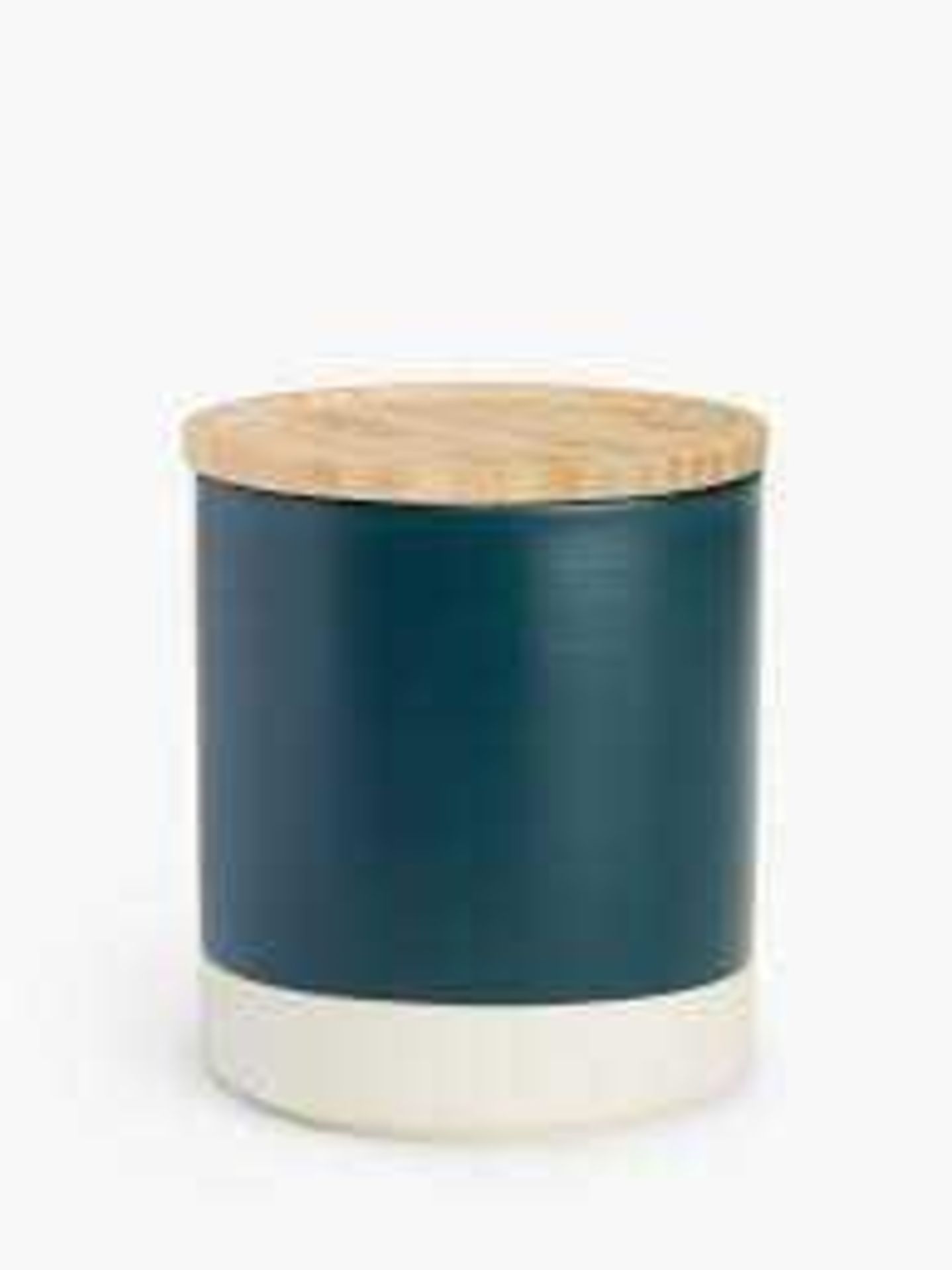 RRP £150 Lot Contains 14X John Lewis Bamboo Canister Jar Wood/Blue