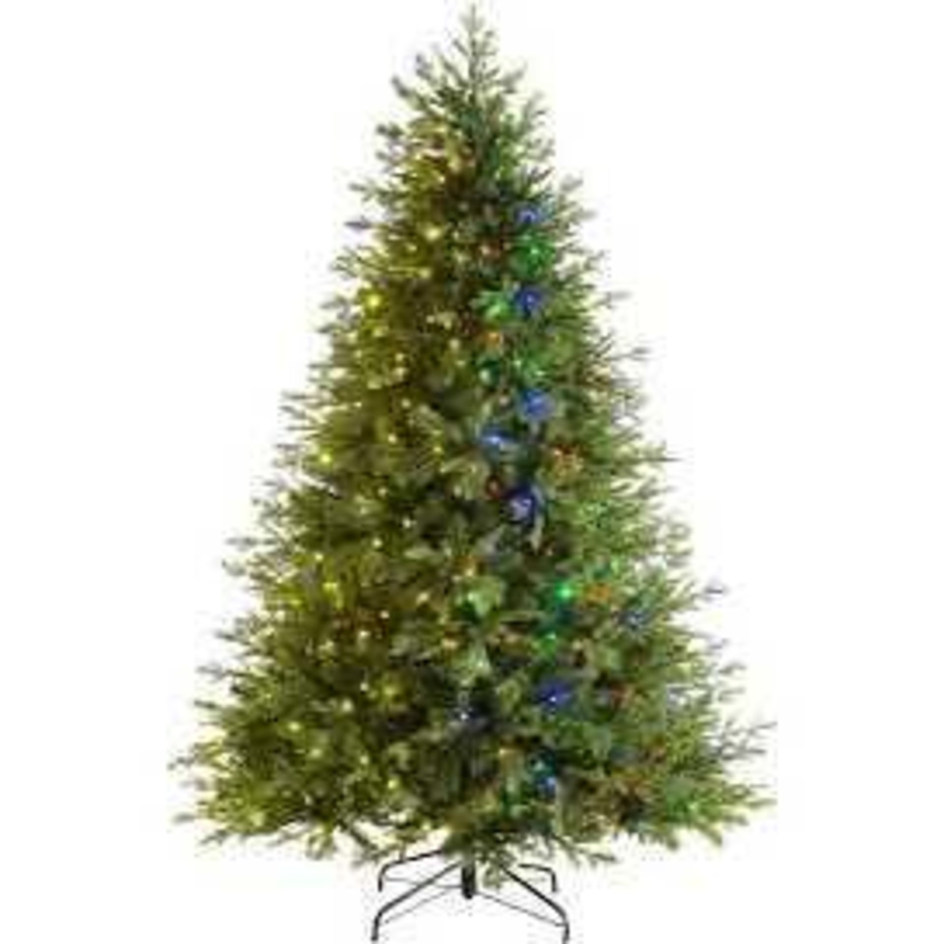 RRP £450 Boxed Santa's Best 116 Function Pre-Lit Gumdrop Auburn Christmas Tree