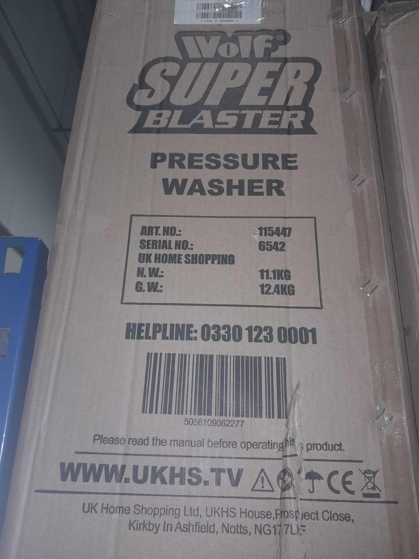 RRP £250 Boxed Wolf Super Blaster Pressure Washer Blue/Black - Image 2 of 2