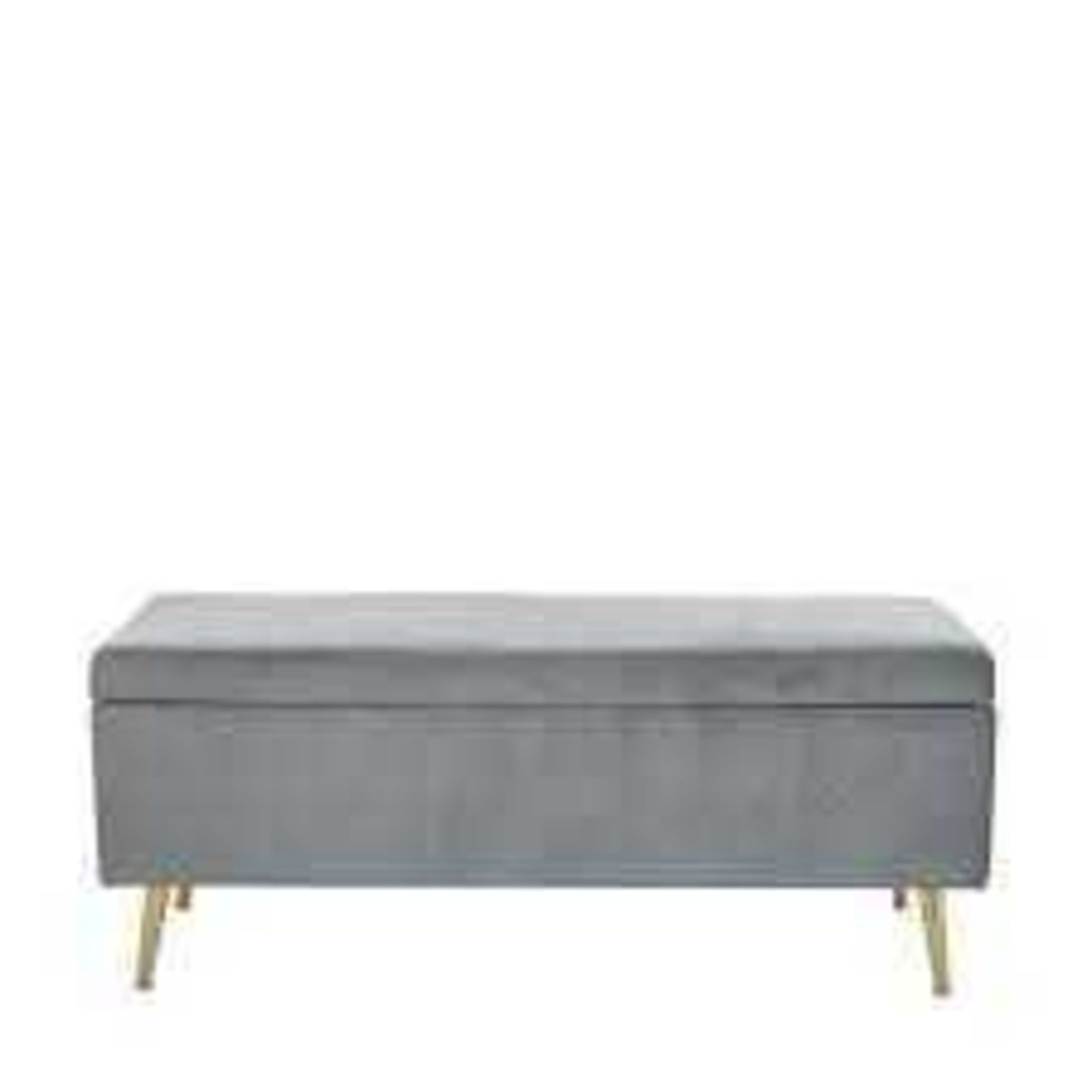 RRP £215 Boxed Alison Cork Velvet Storage Ottoman