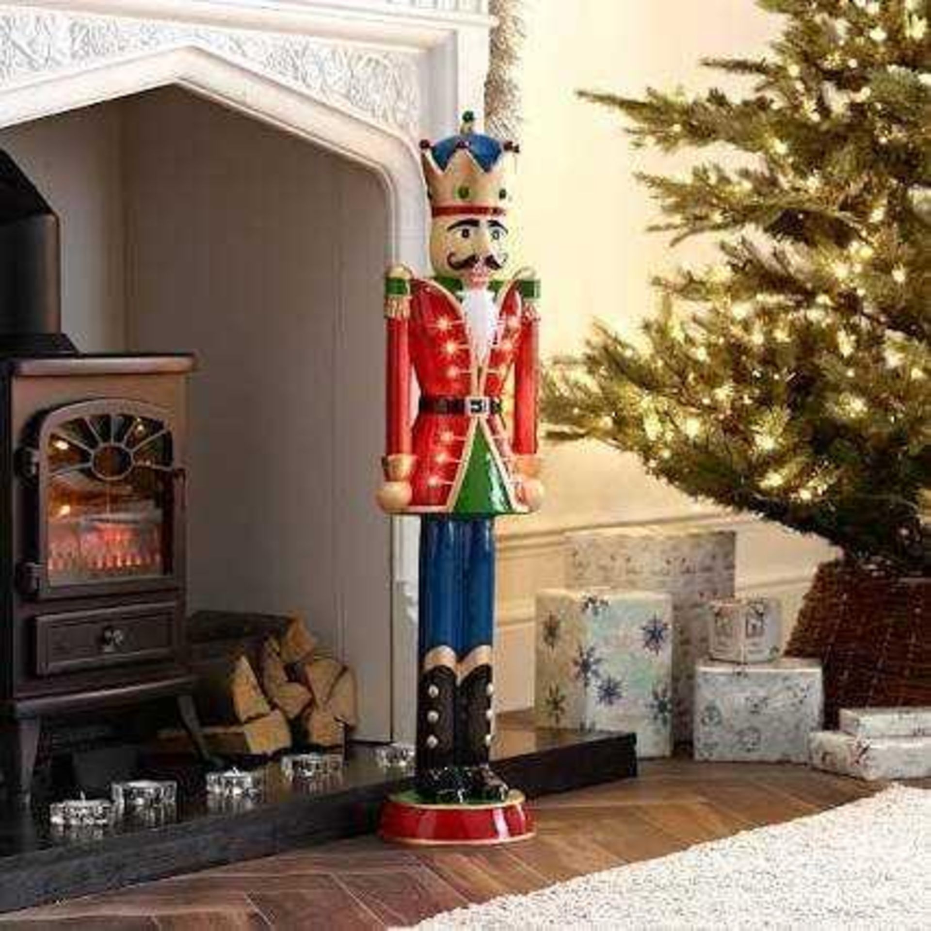 RRP £100 Lot To Contain 2X Assorted Boxed Items, Festive Traditional Pre-Lit Nutcracker(Good Damaged