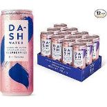 RRP £1213 (Approx. Count 80) Spid011Hiij Dash Water Raspberry & Peach Mixed Pack - 12 X Flavoured