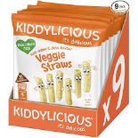 RRP £2433 (Approx. Count 471) Spw14W5344I Kiddylicious Sour Cream & Chive Veggie Straws -