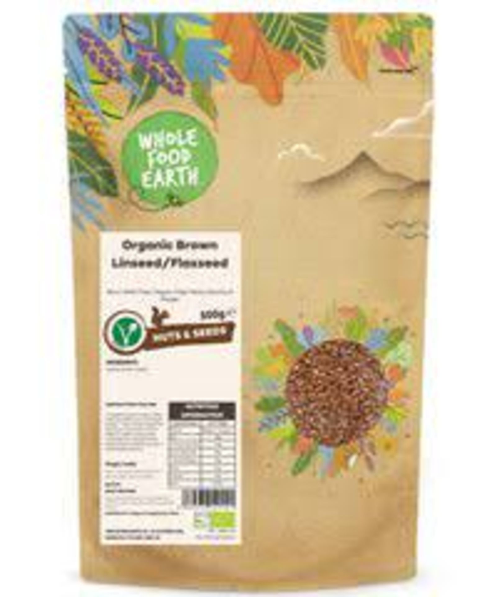RRP £1500 (Approx. Count 196) spW23Z3729B "Wholefood Earth Brown Linseed/Flaxseed 500g | GMO