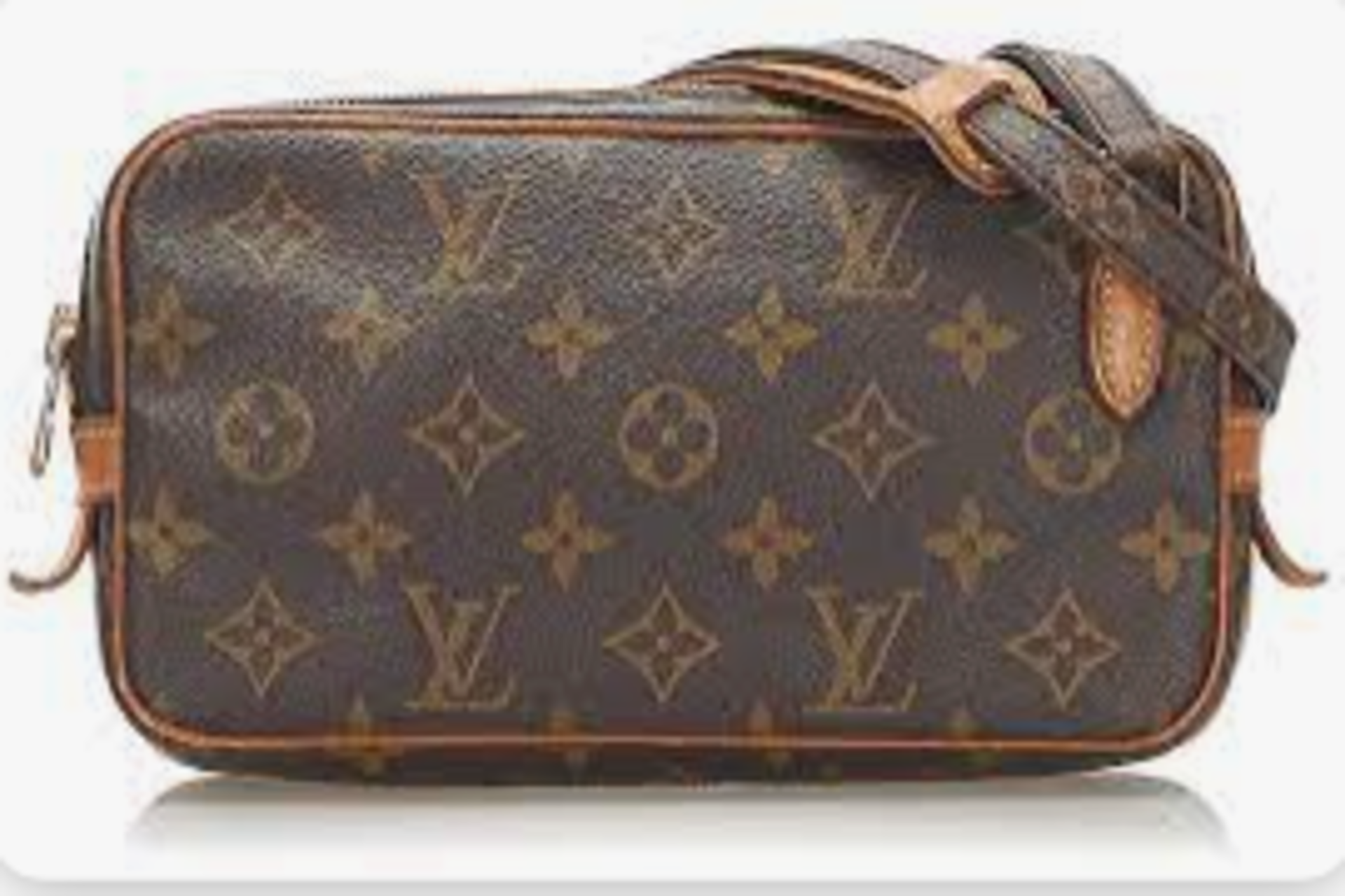 RRP £1,080 Louis Vuitton Marly Bandouliere Shoulder Bag, Brown Monogram Coated Canvas, 22x12x4.