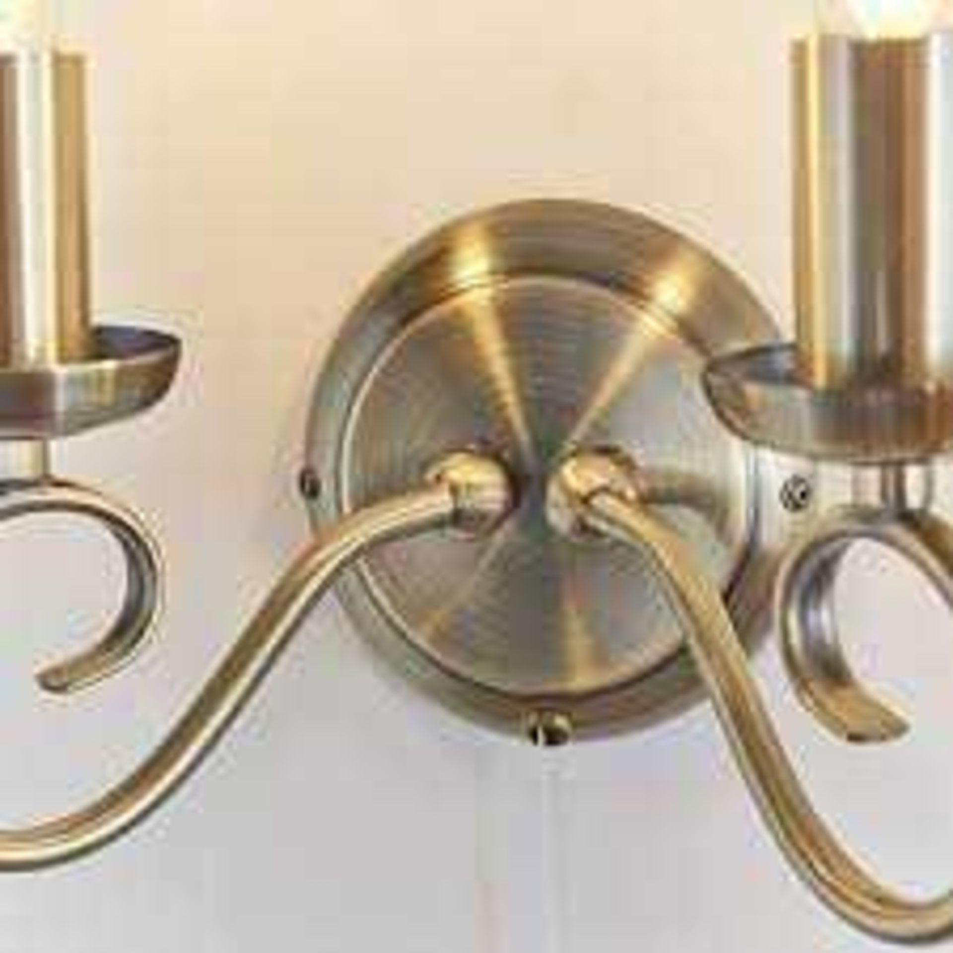 RRP £120 Tadlock 2 Light Candle Wall Light Gold