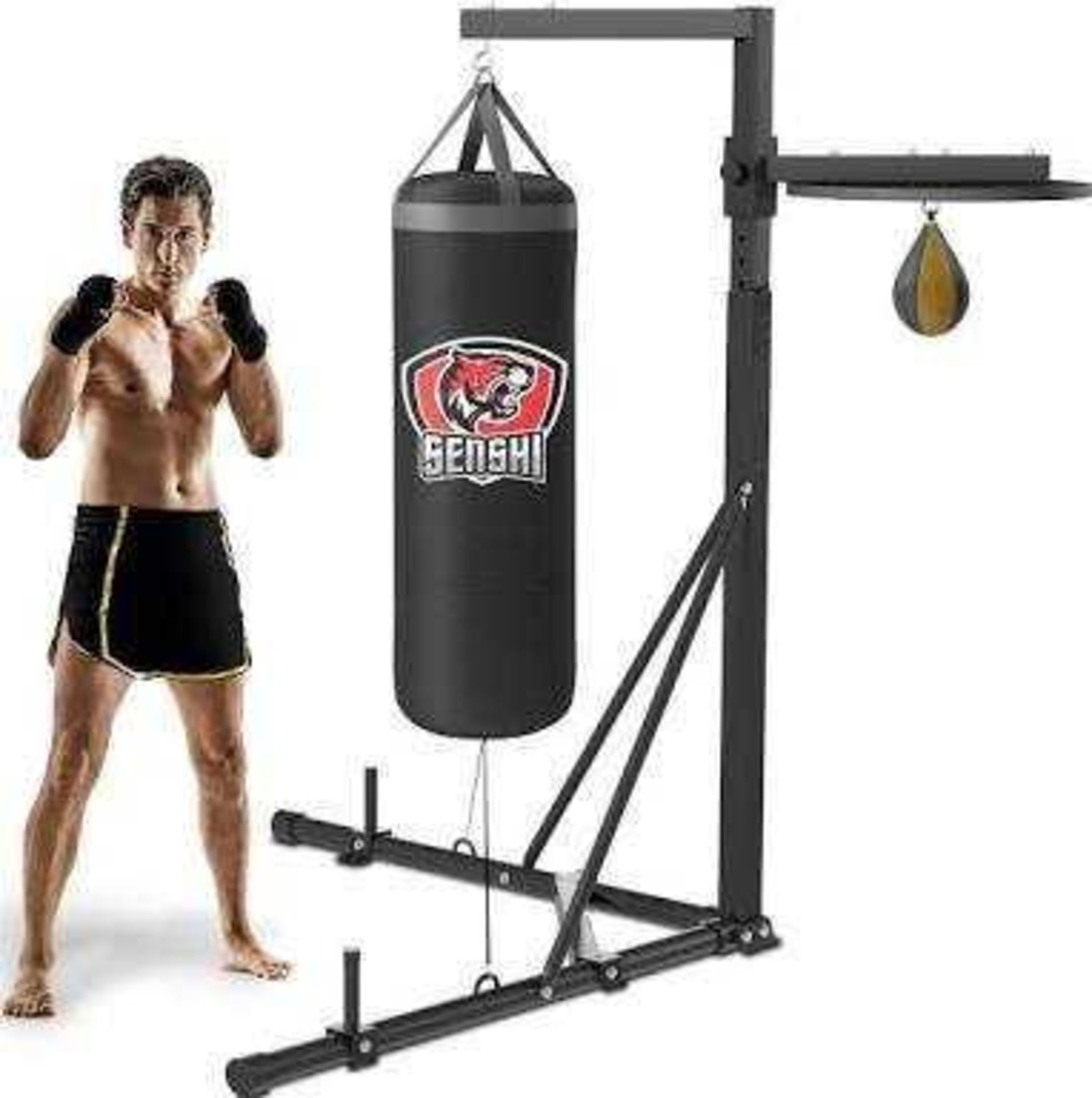 RRP £100 Boxed Sporteq Bunch Bag And Chin Pull Up Bar Combo