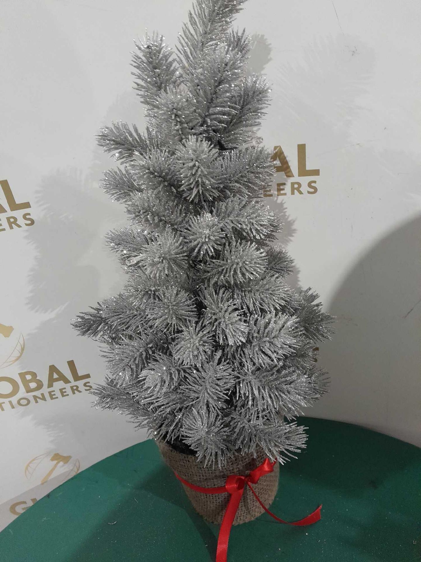 RRP £100 Lot To Contain 5 Brand New 50Cm Artificial Silver Christmas Tree With Lights - Image 2 of 2