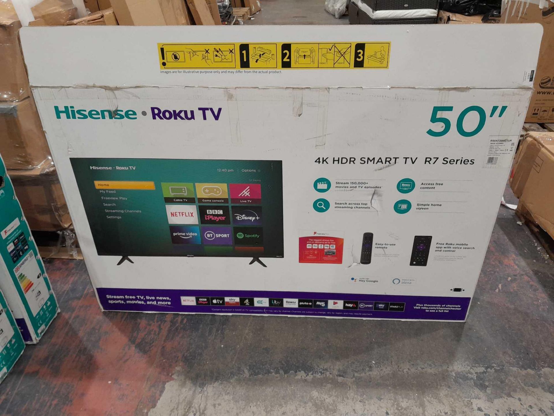 RRP £450 Boxed Hisense R50A7200Gtuk 50" 4K Smart Tv - Image 2 of 2