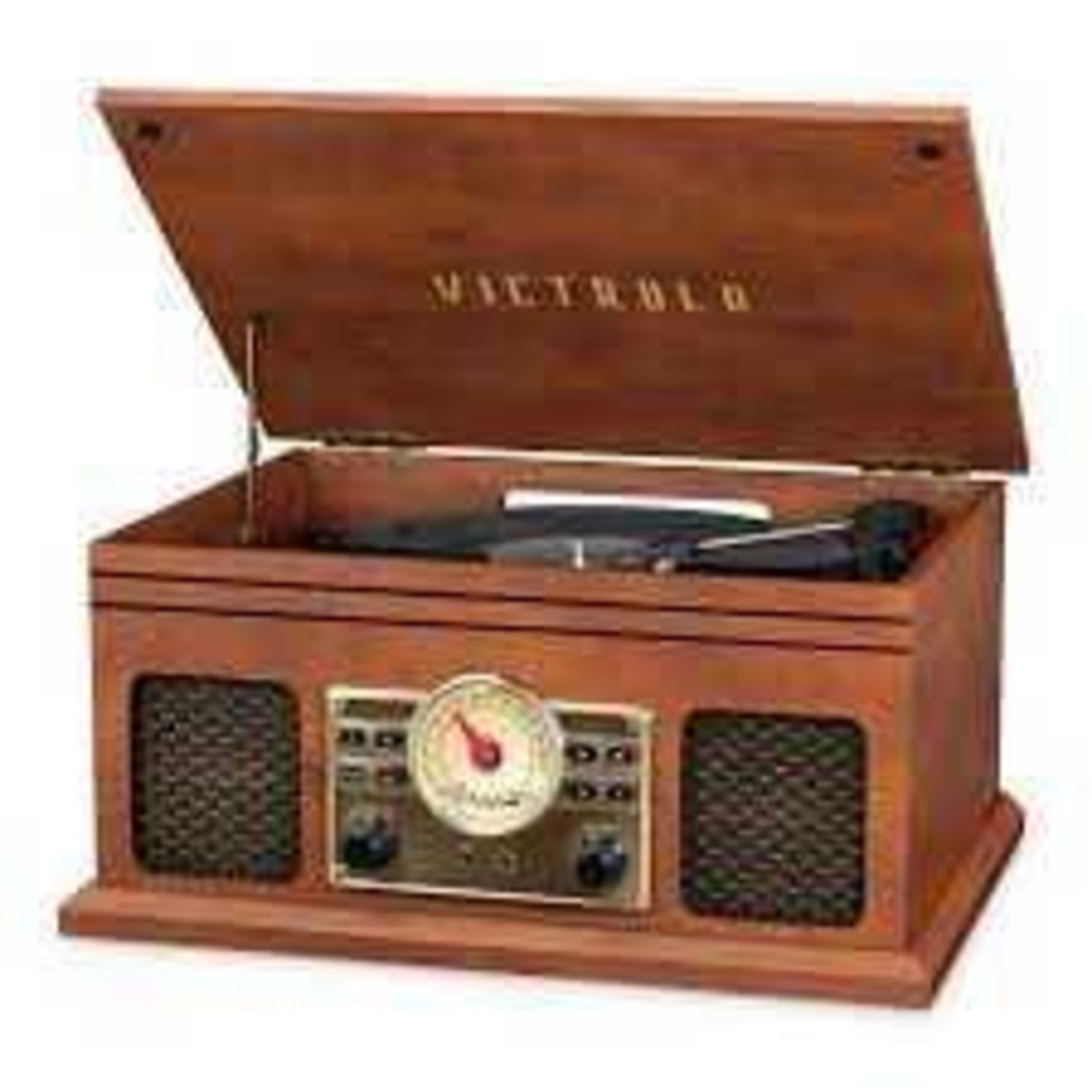 RRP £150 Boxed Victrola The Quincy Music Centre Record Player And Bluetooth Speaker