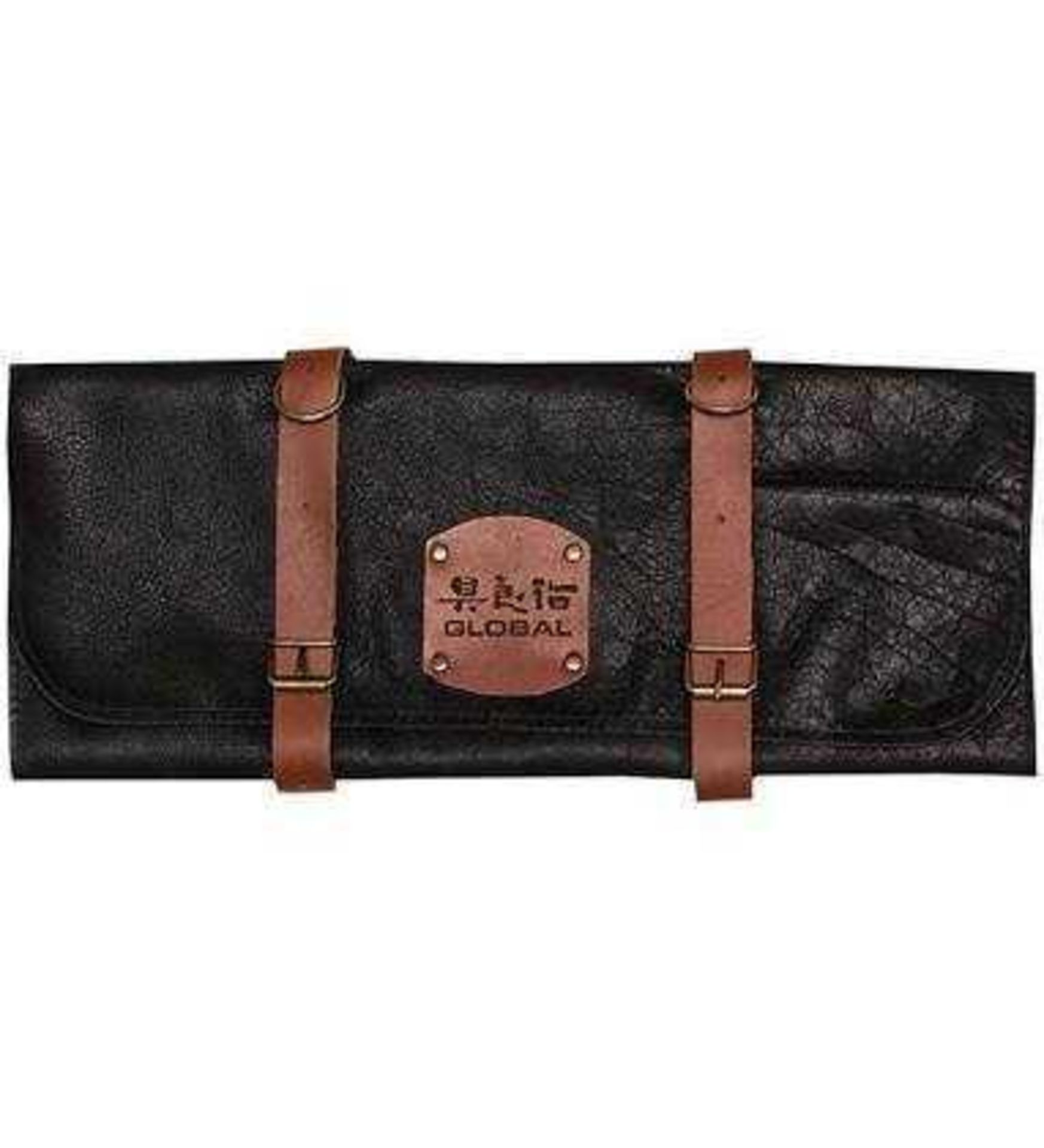 RRP £150 Boxed Global Montana Fine Leather Black Chefs Case