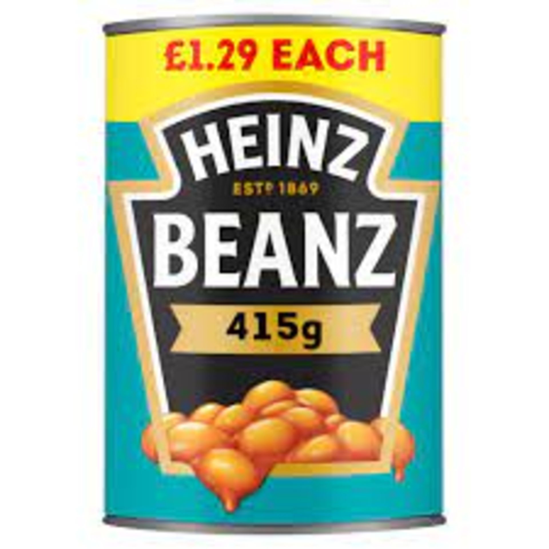 RRP £1159 (Approx. Count 130) spSRL111Xhv Heinz Beanz, 415 g (Pack of 12) - Vegan Baked Beans in a